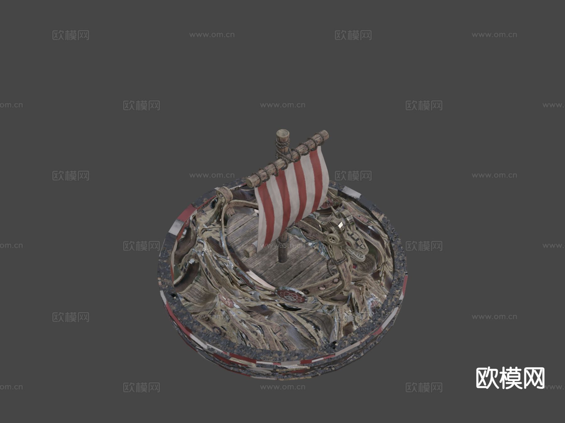 D模型 维京船su模型下载（渲染图3）