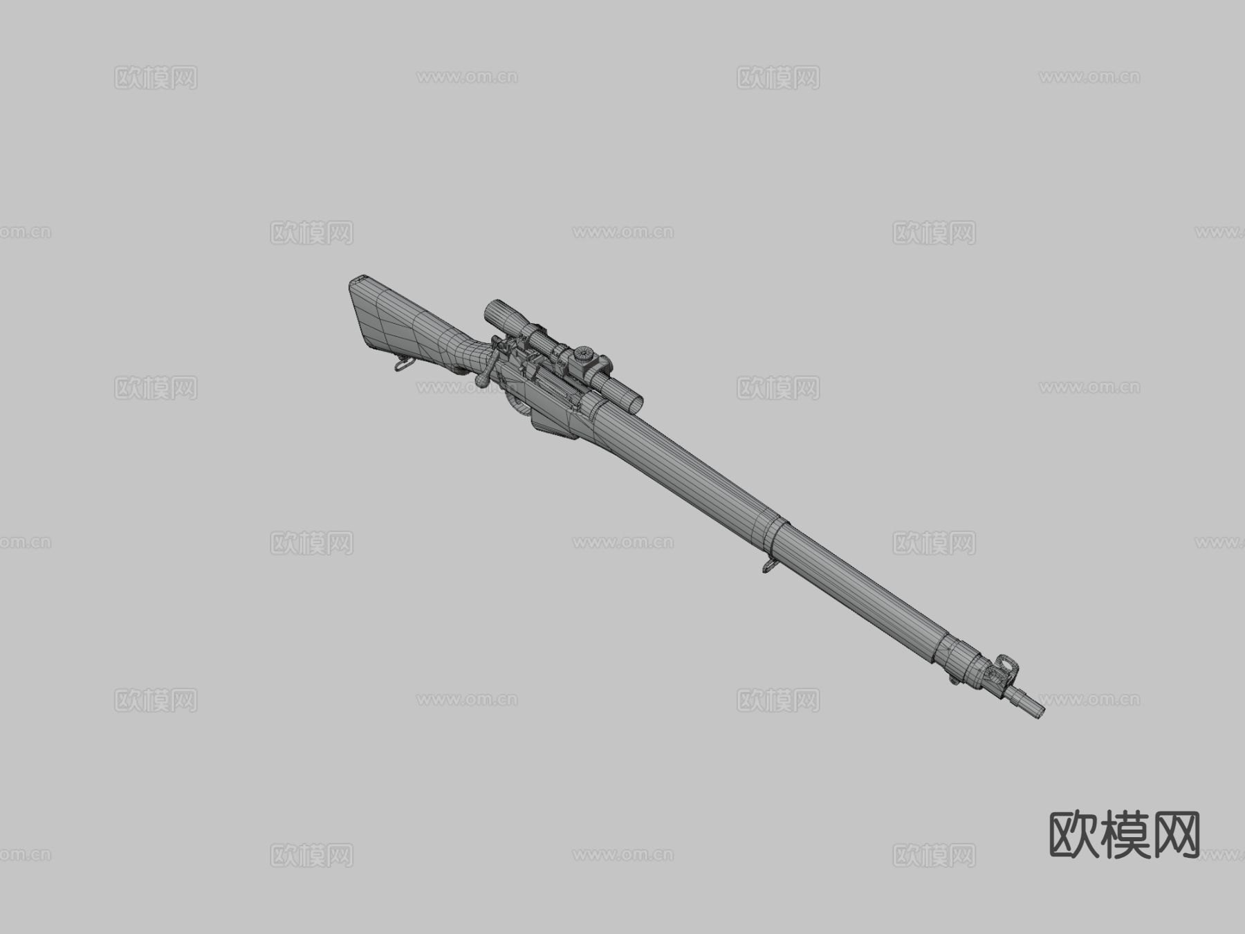 阻击枪 瞄准器su模型下载（渲染图1）