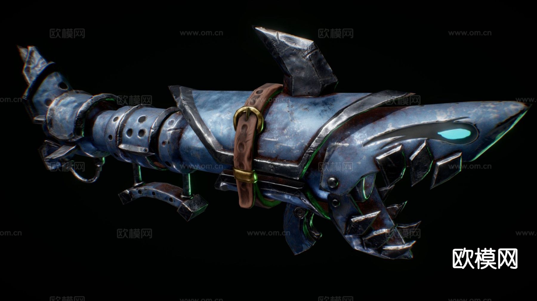 金克丝鱼骨火箭筒su模型下载（渲染图2）