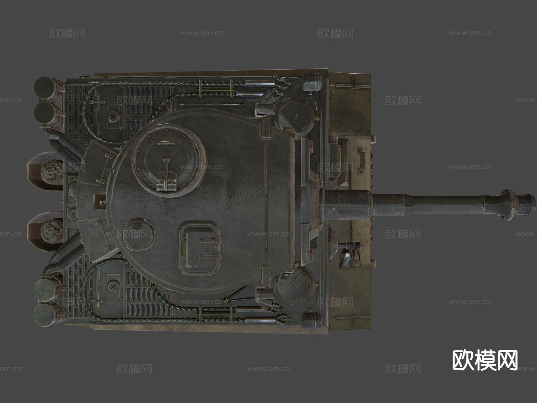 卡通德国虎坦克su模型下载（渲染图7）