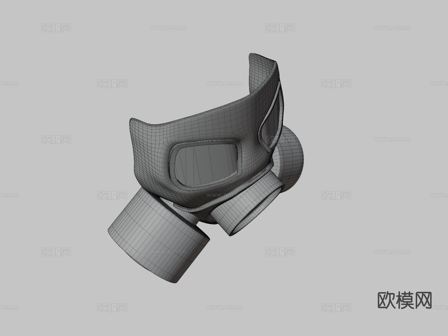 防毒面具su模型下载（渲染图4）