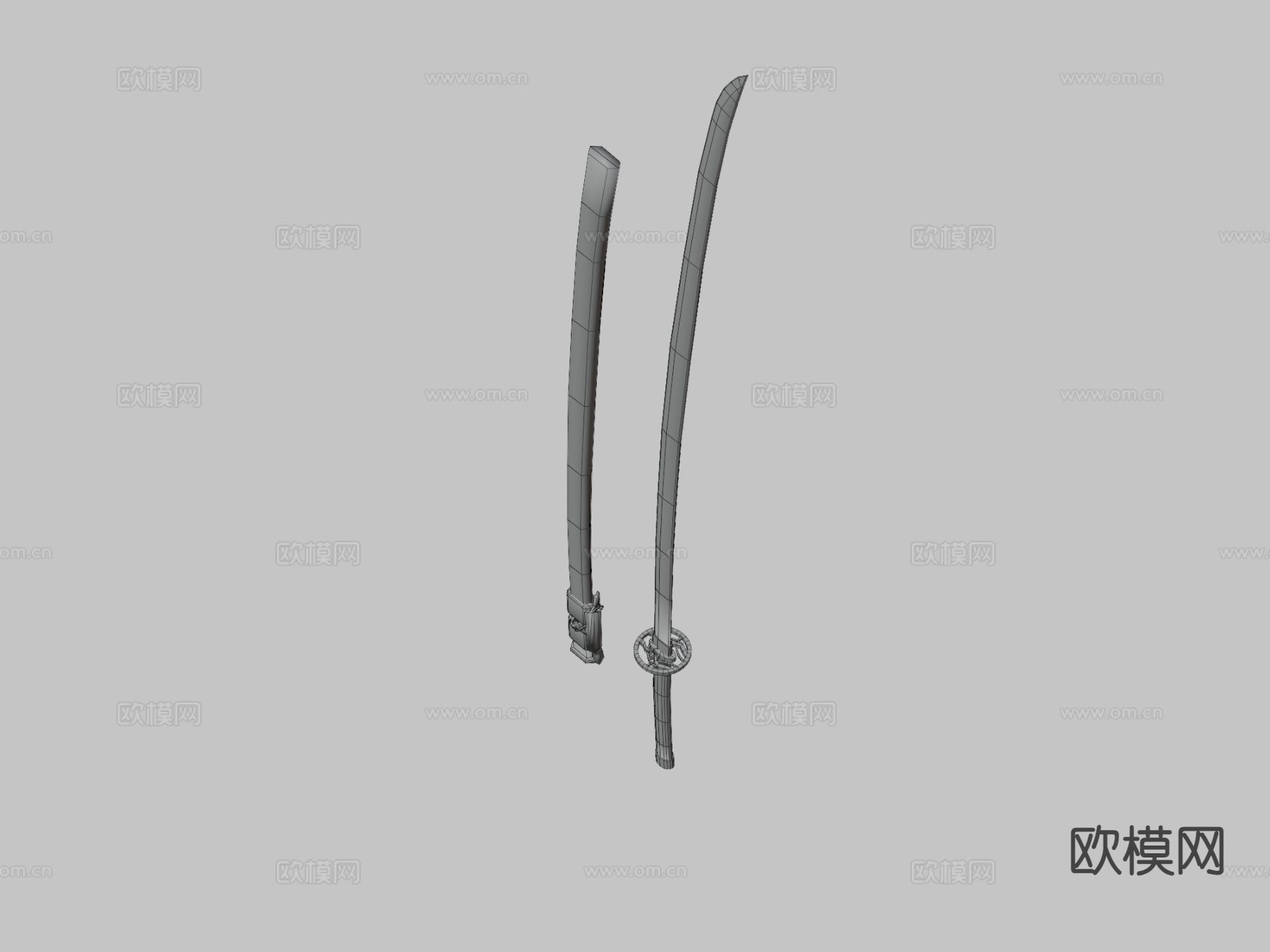 武士刀 唐刀su模型下载（渲染图3）