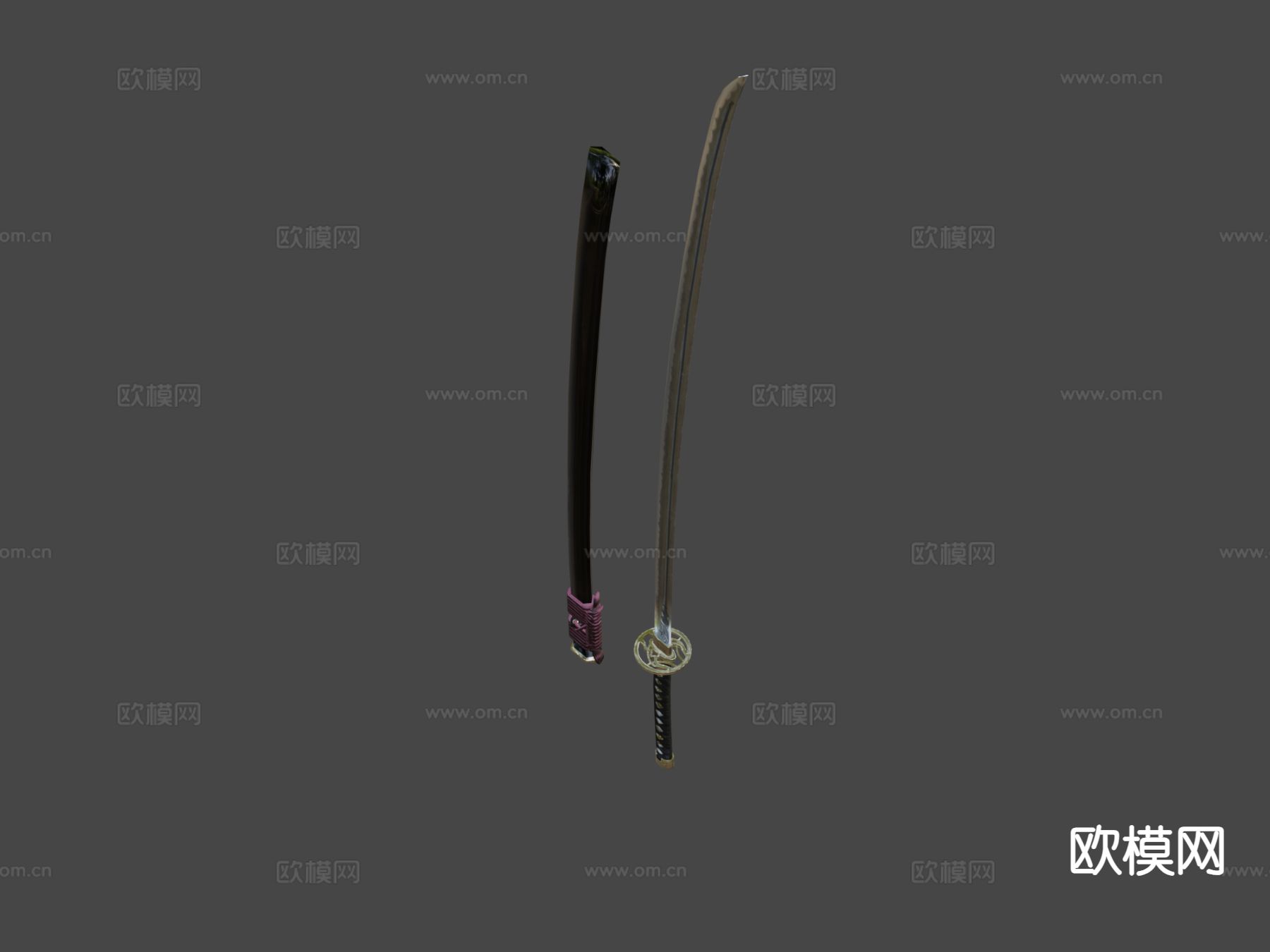 武士刀 唐刀su模型下载（渲染图4）