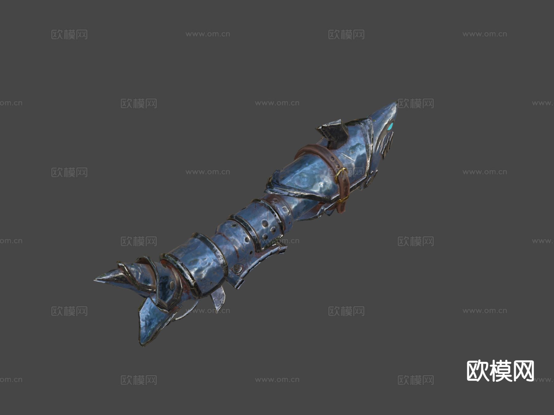 金克丝鱼骨火箭筒su模型下载（渲染图4）
