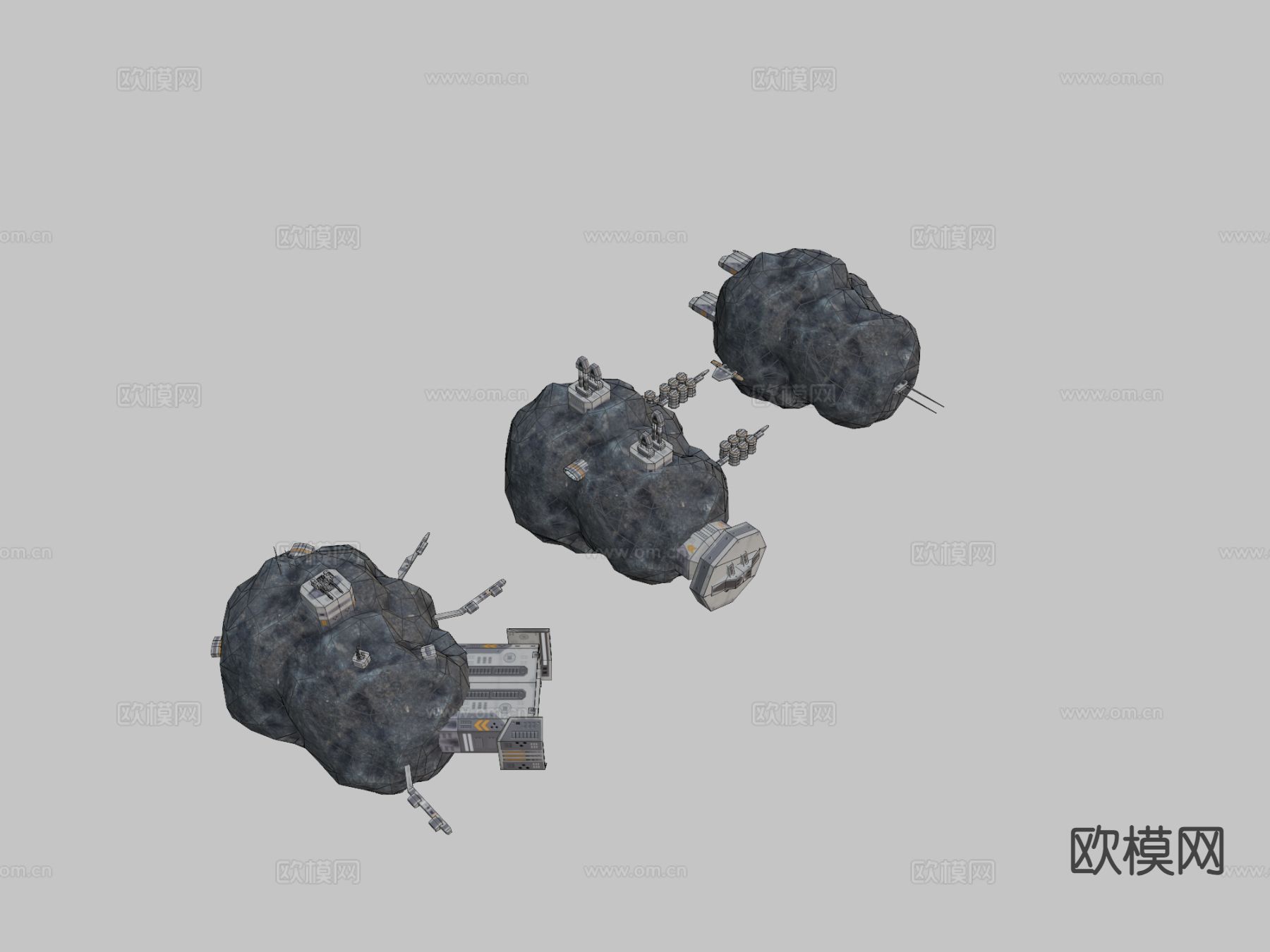 小行星站su模型下载（渲染图1）