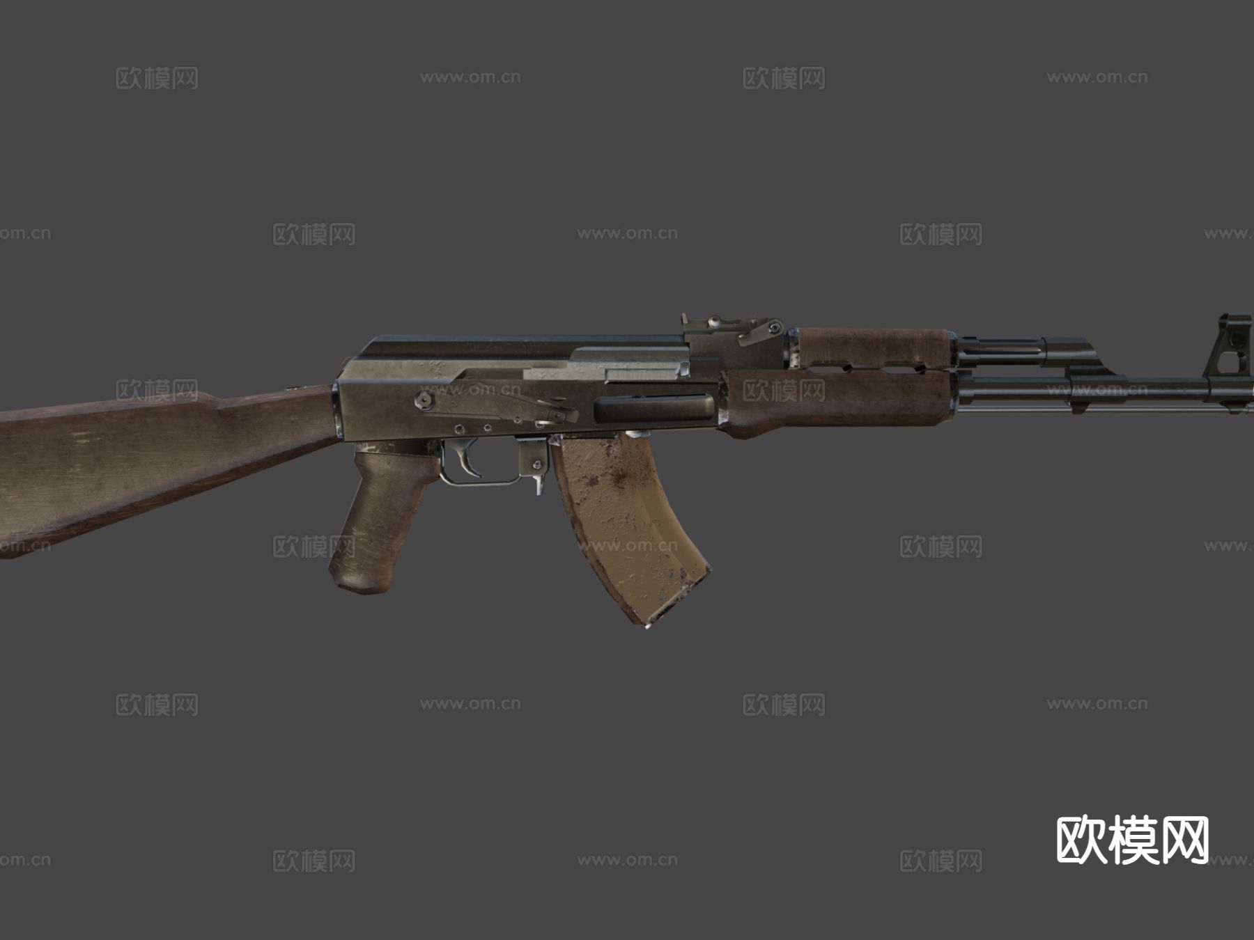 AK47步枪su模型下载（渲染图5）