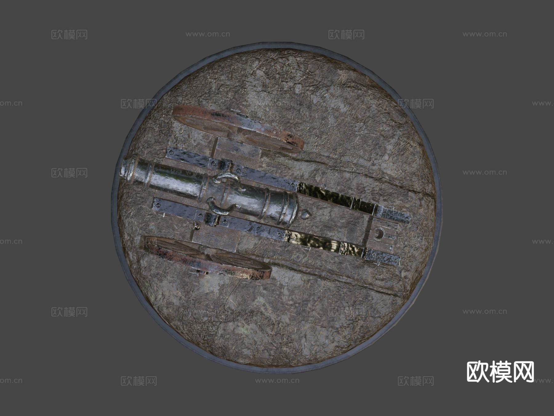 世纪大炮su模型下载（渲染图6）