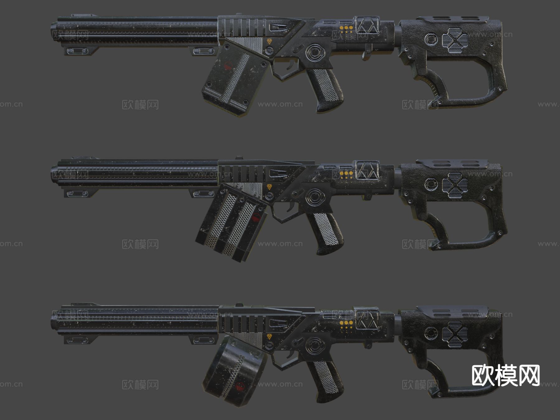 星球大战DX-18枪su模型下载（渲染图7）