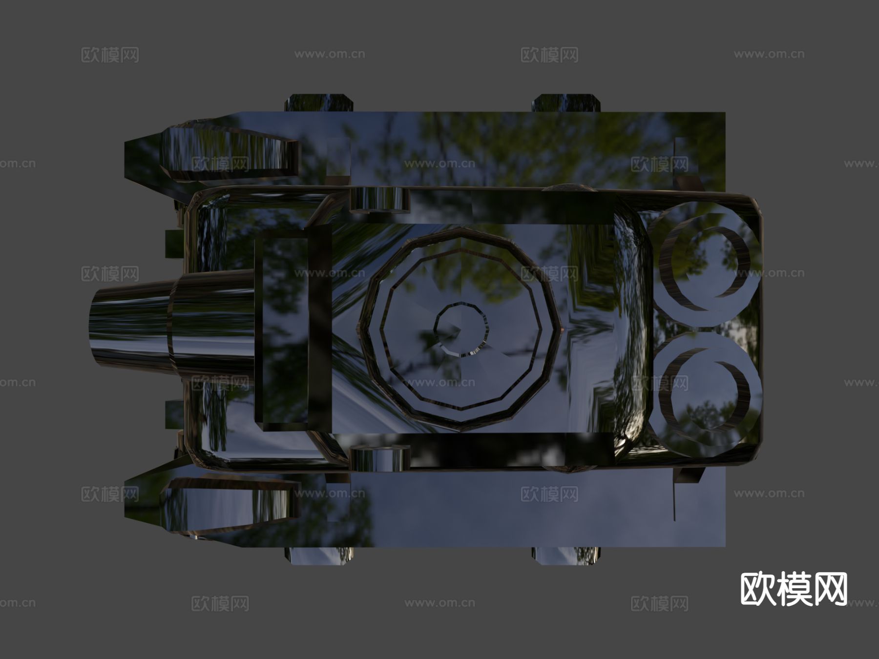 坦克-漫画风格su模型下载（渲染图7）