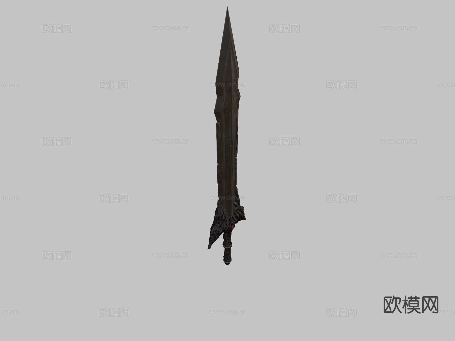 邪眼巨剑su模型下载（渲染图1）