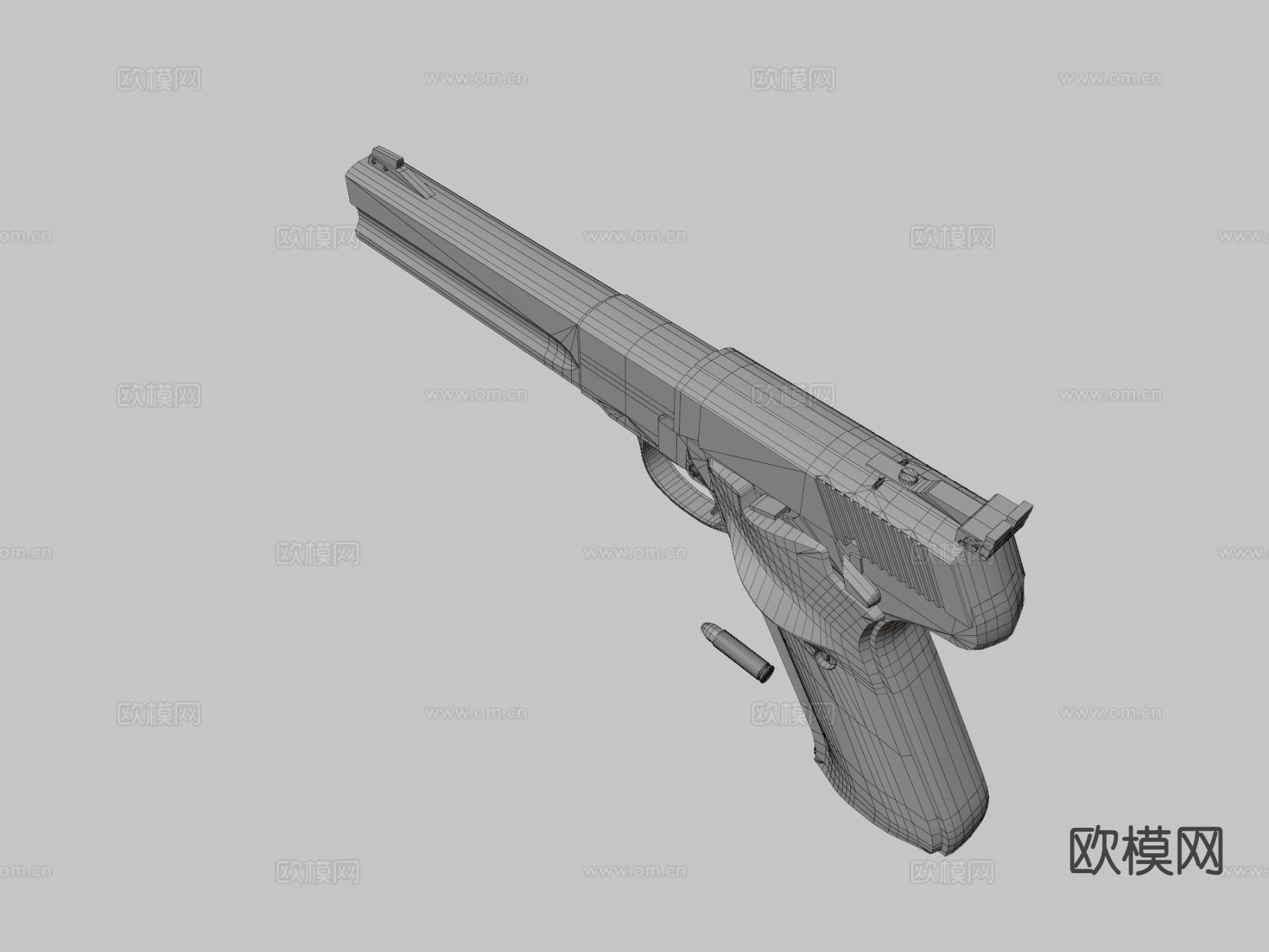 手枪su模型下载（渲染图3）