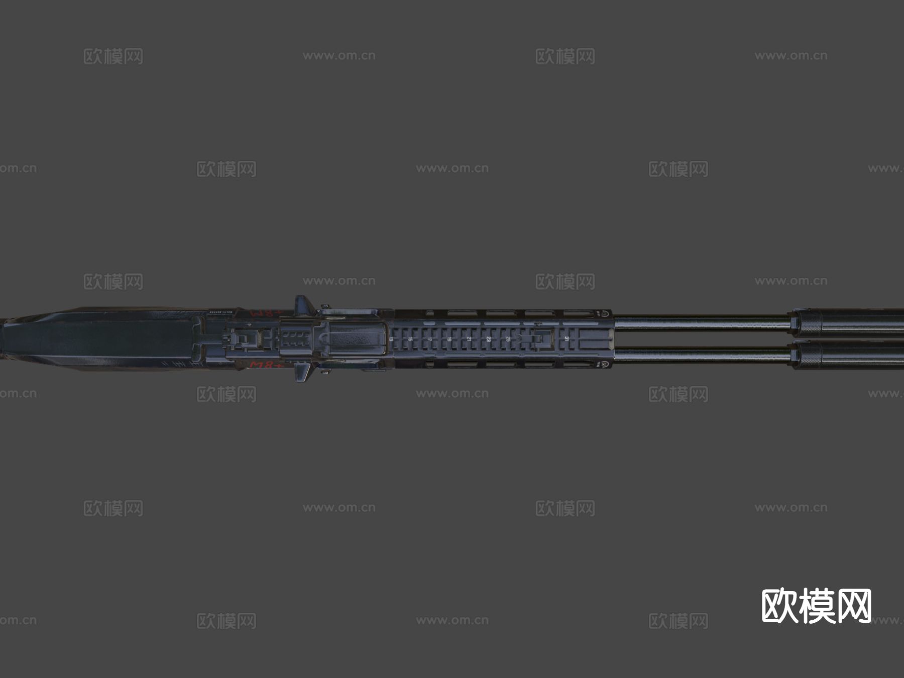双管步枪su模型下载（渲染图7）