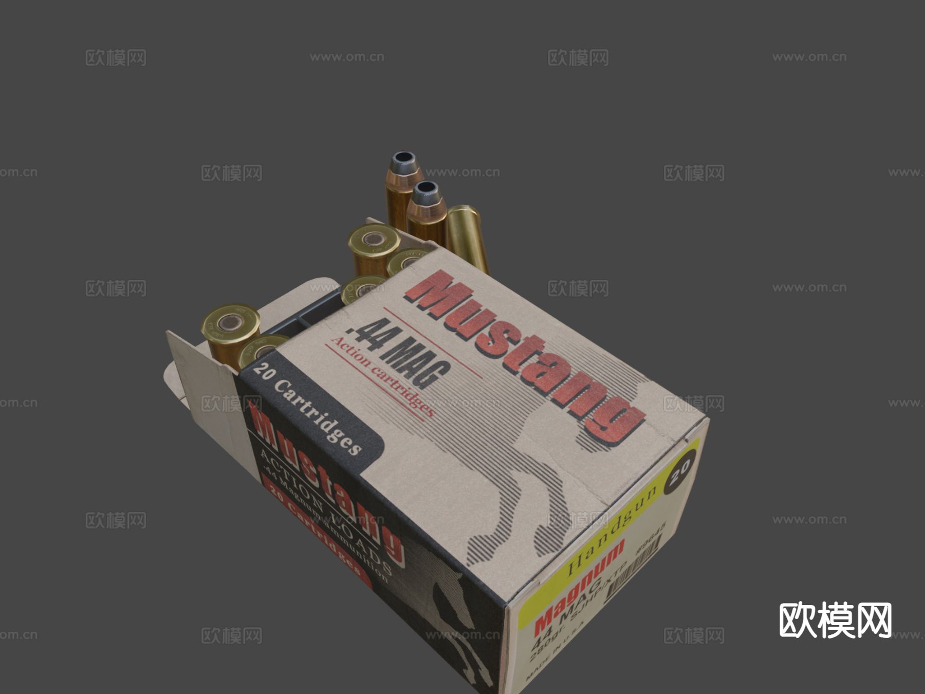 左轮手枪弹药su模型下载（渲染图6）