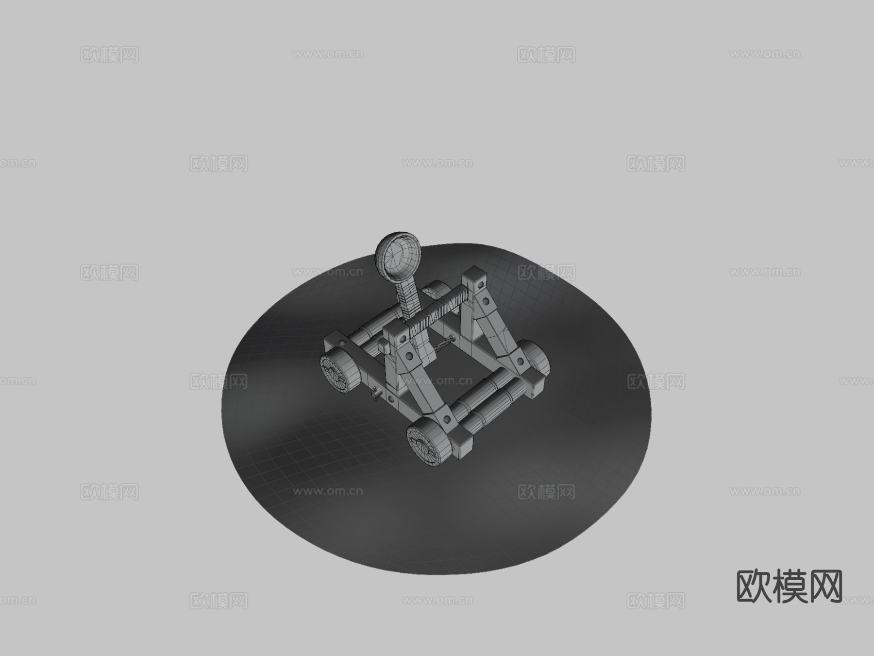 中世纪投石机su模型下载（渲染图3）