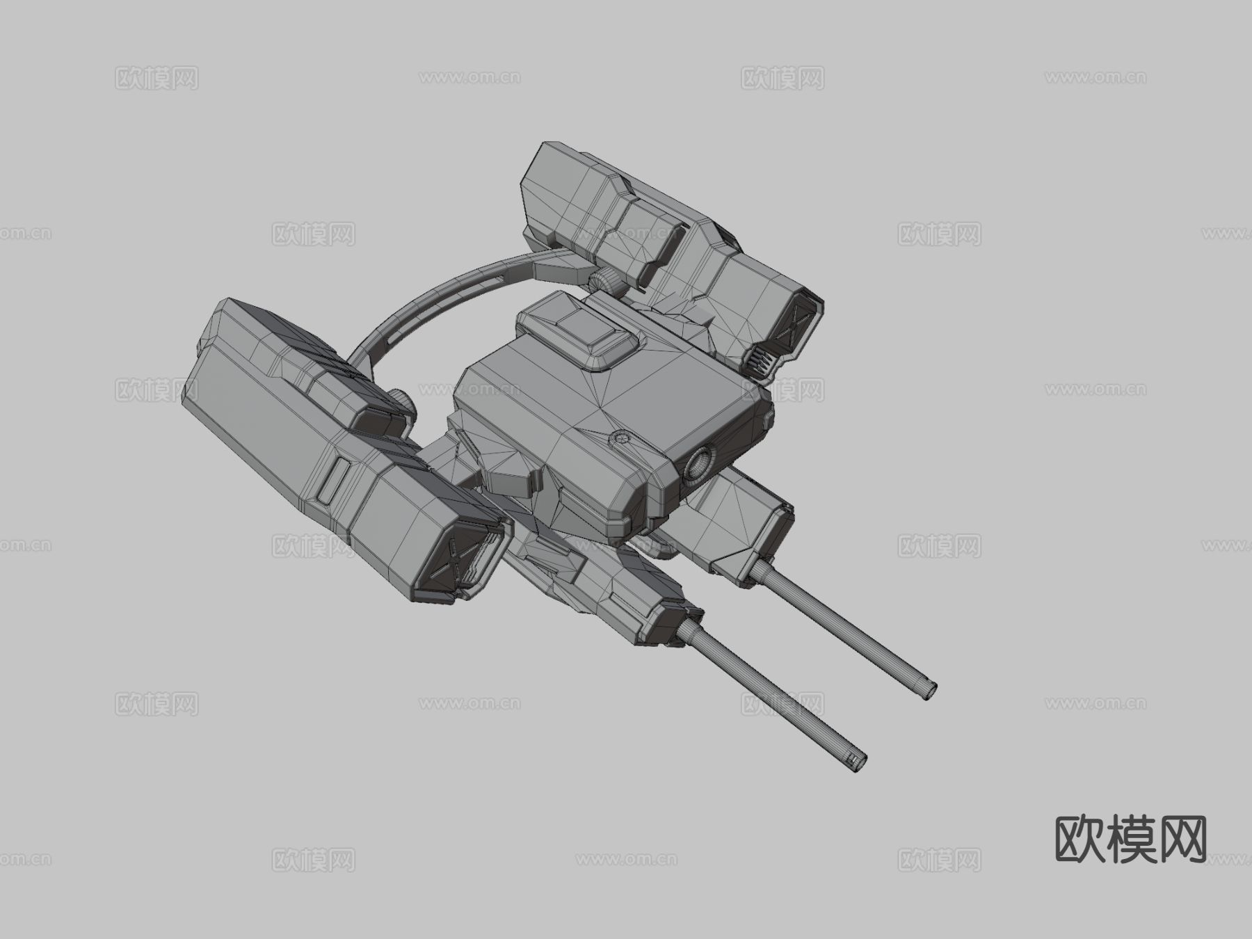 科幻无人机su模型下载（渲染图3）