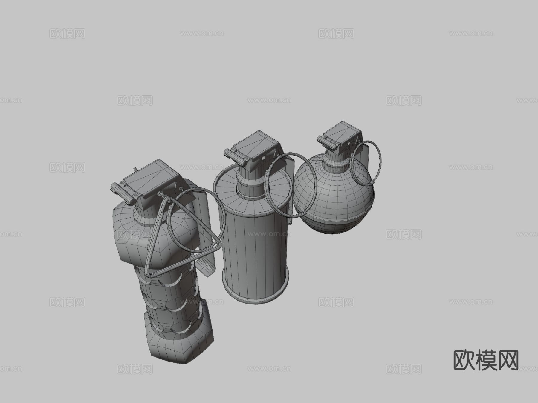 武器手雷su模型下载（渲染图1）