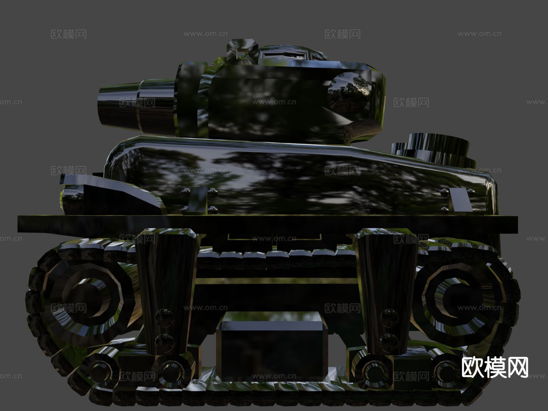 坦克-漫画风格su模型下载（渲染图6）