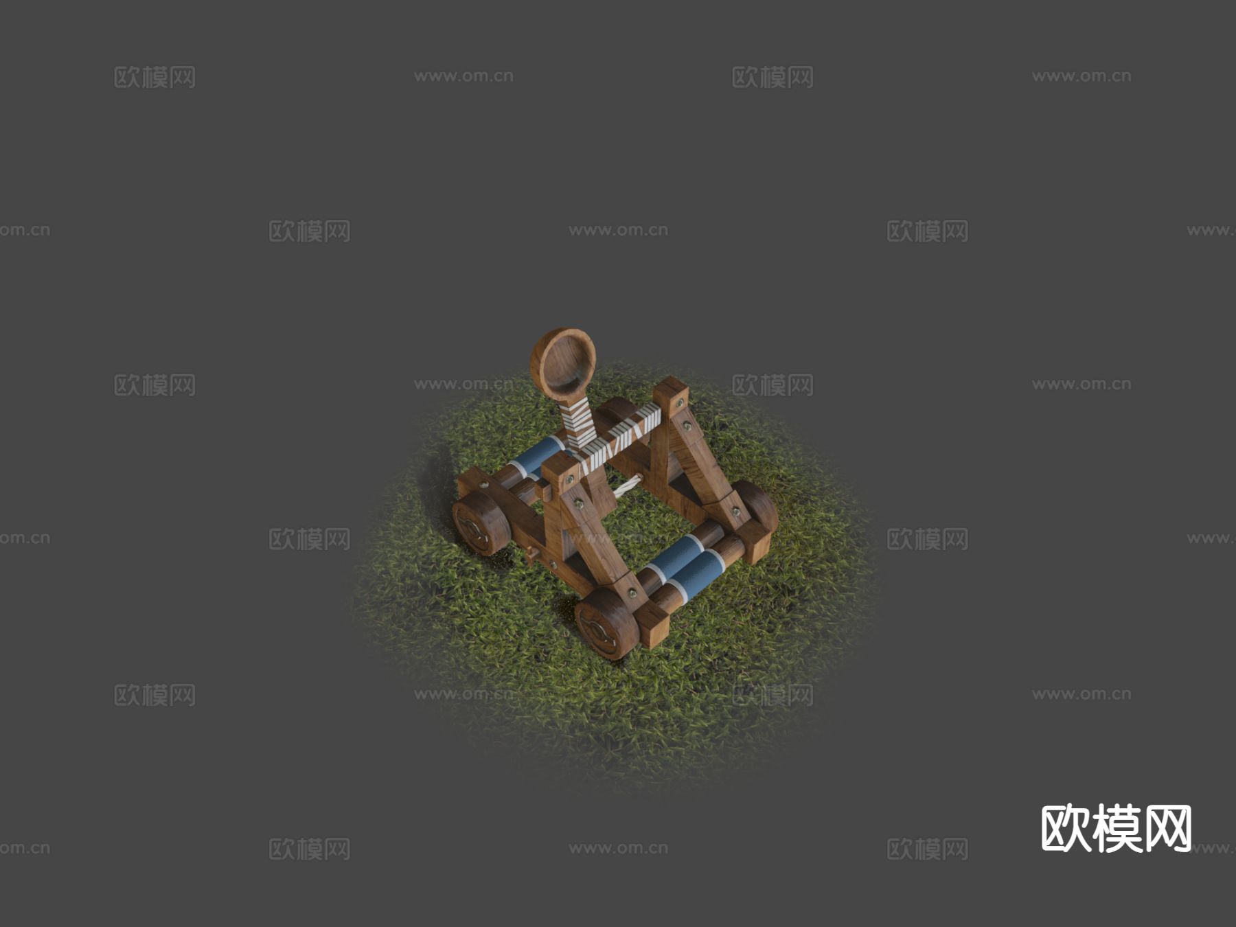 中世纪投石机su模型下载（渲染图6）