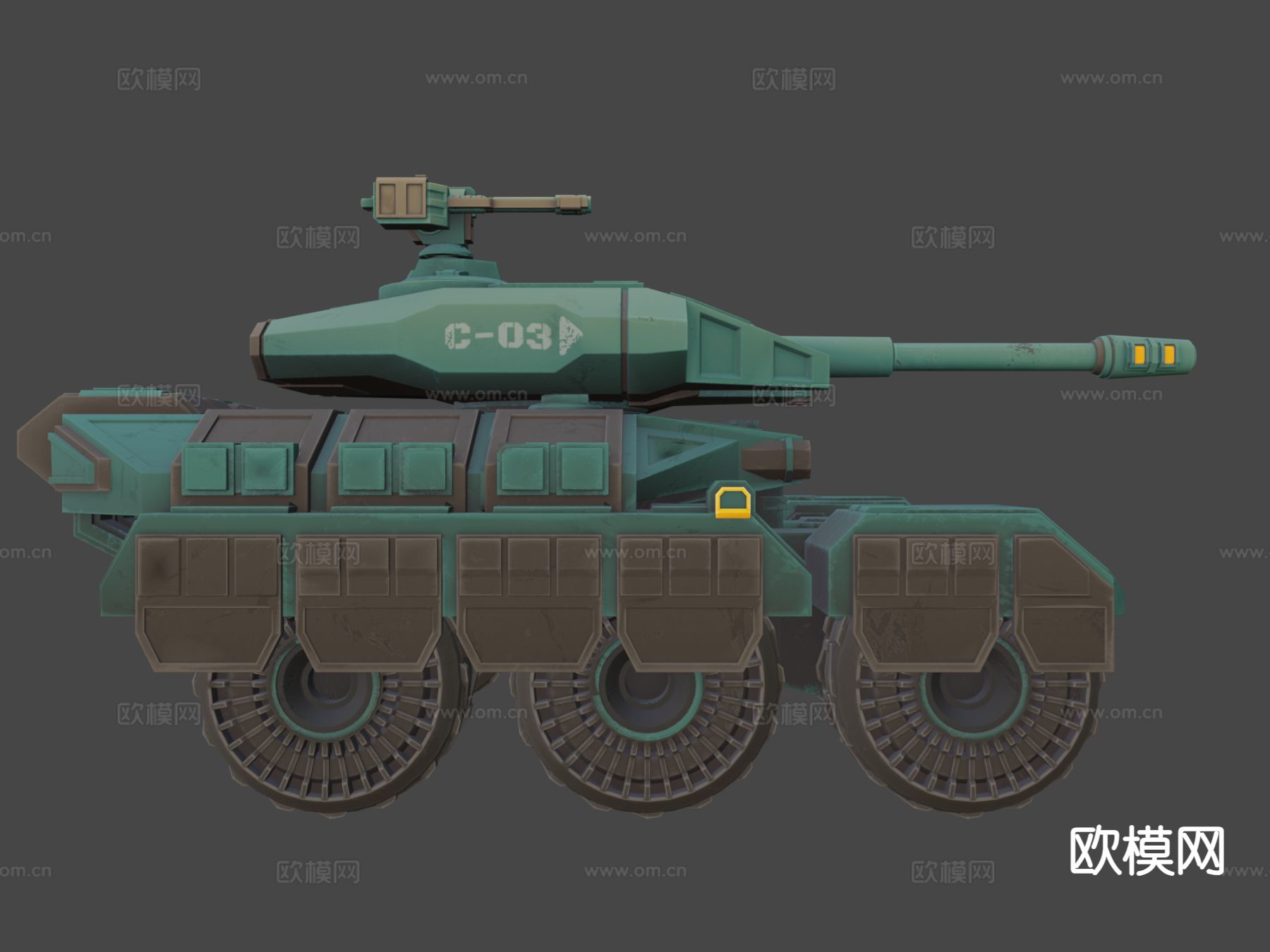 轻型步兵坦克su模型下载（渲染图7）