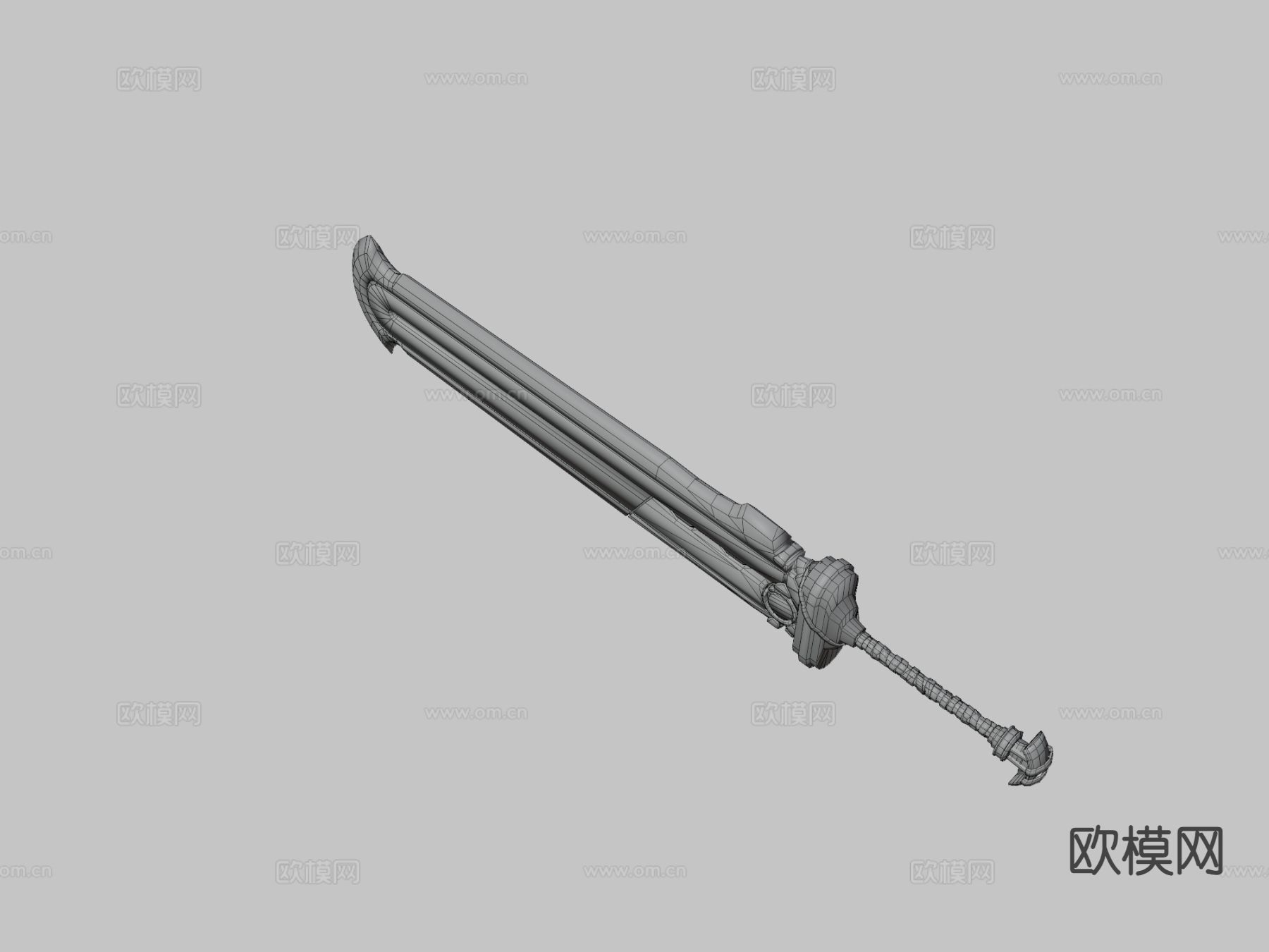 重型全金属剑su模型下载（渲染图3）