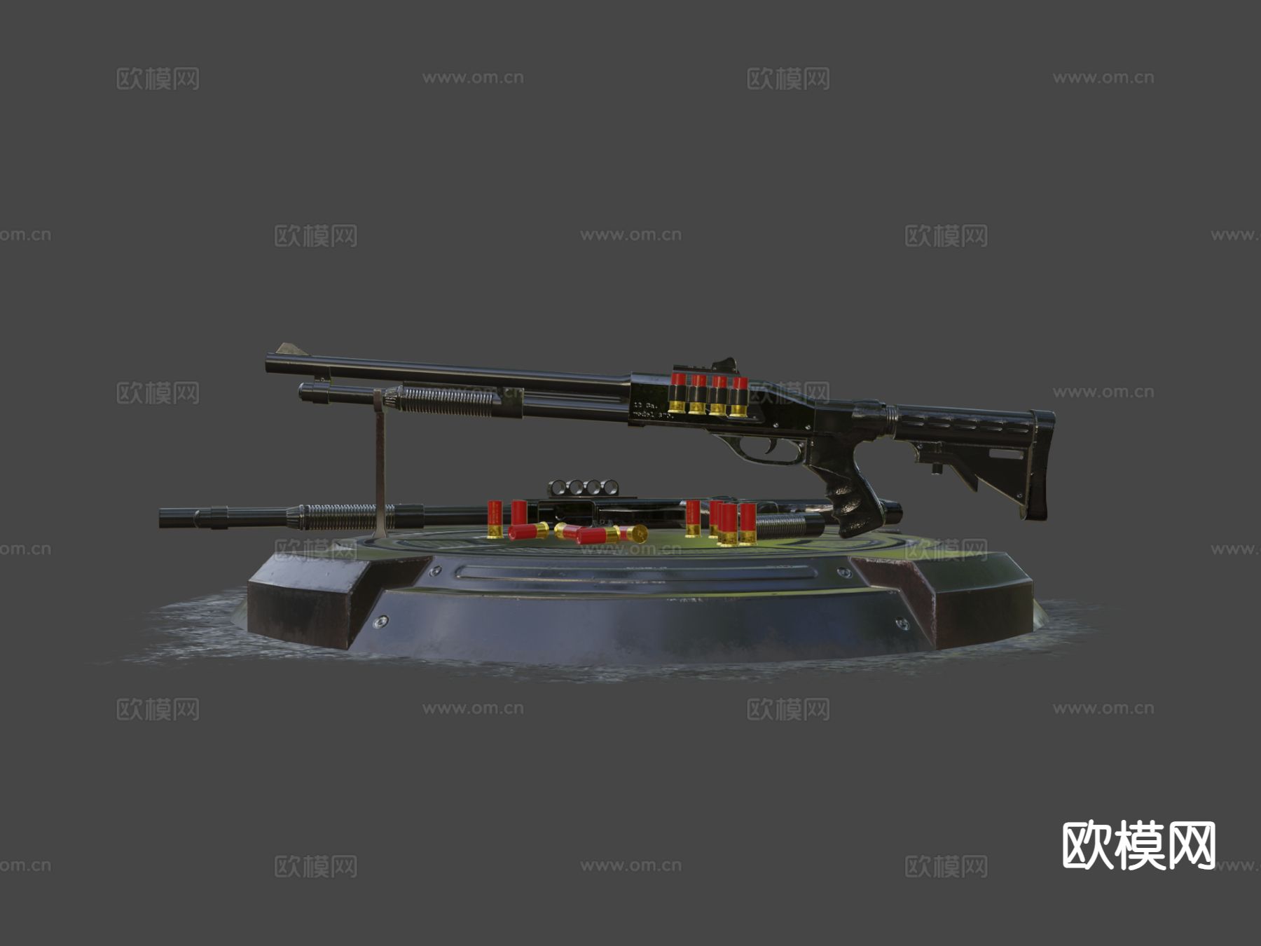 霰弹枪su模型下载（渲染图6）