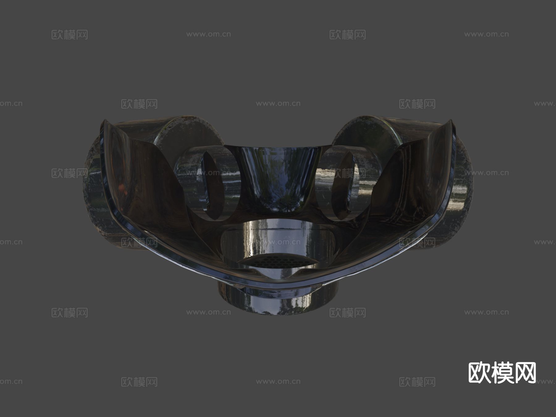 防毒面具su模型下载（渲染图6）