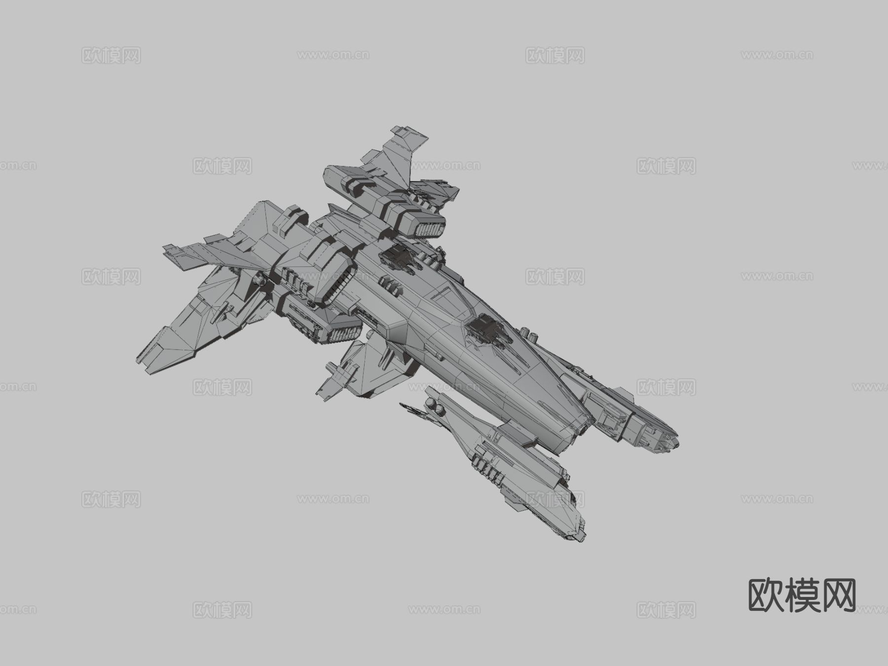 护航舰su模型下载（渲染图1）