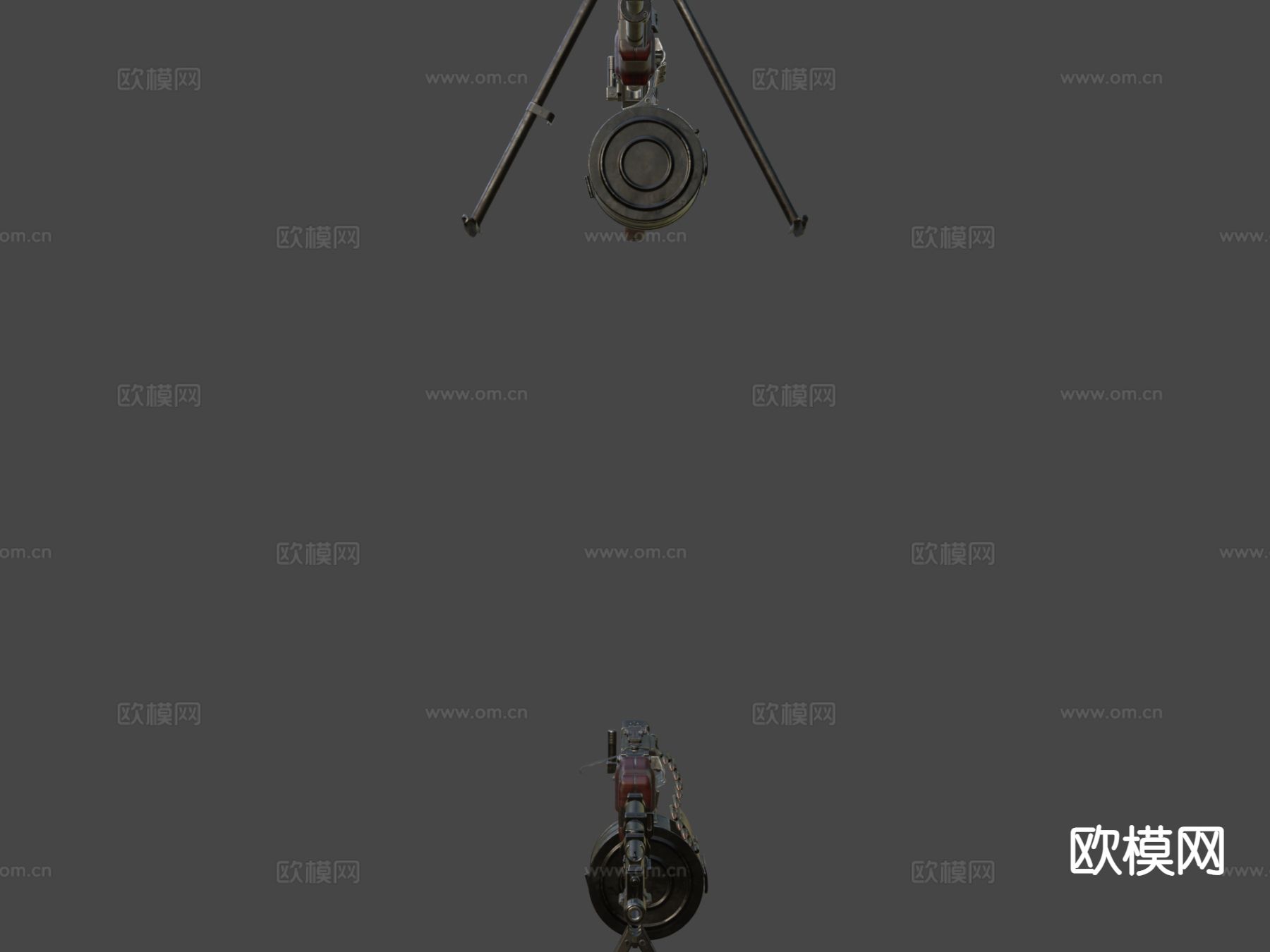 RPD轻机枪su模型下载（渲染图5）