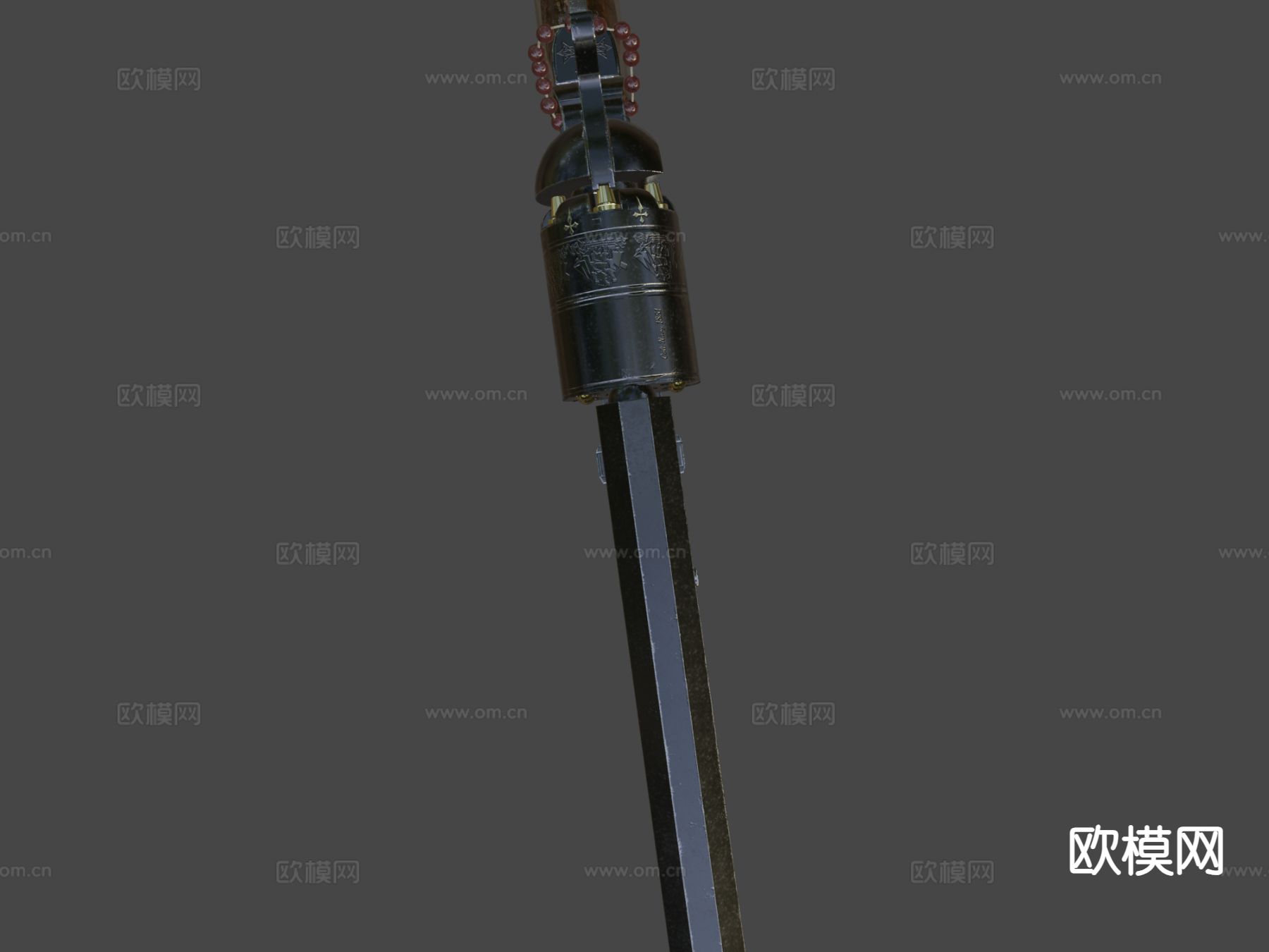 驱魔者左轮手枪su模型下载（渲染图6）