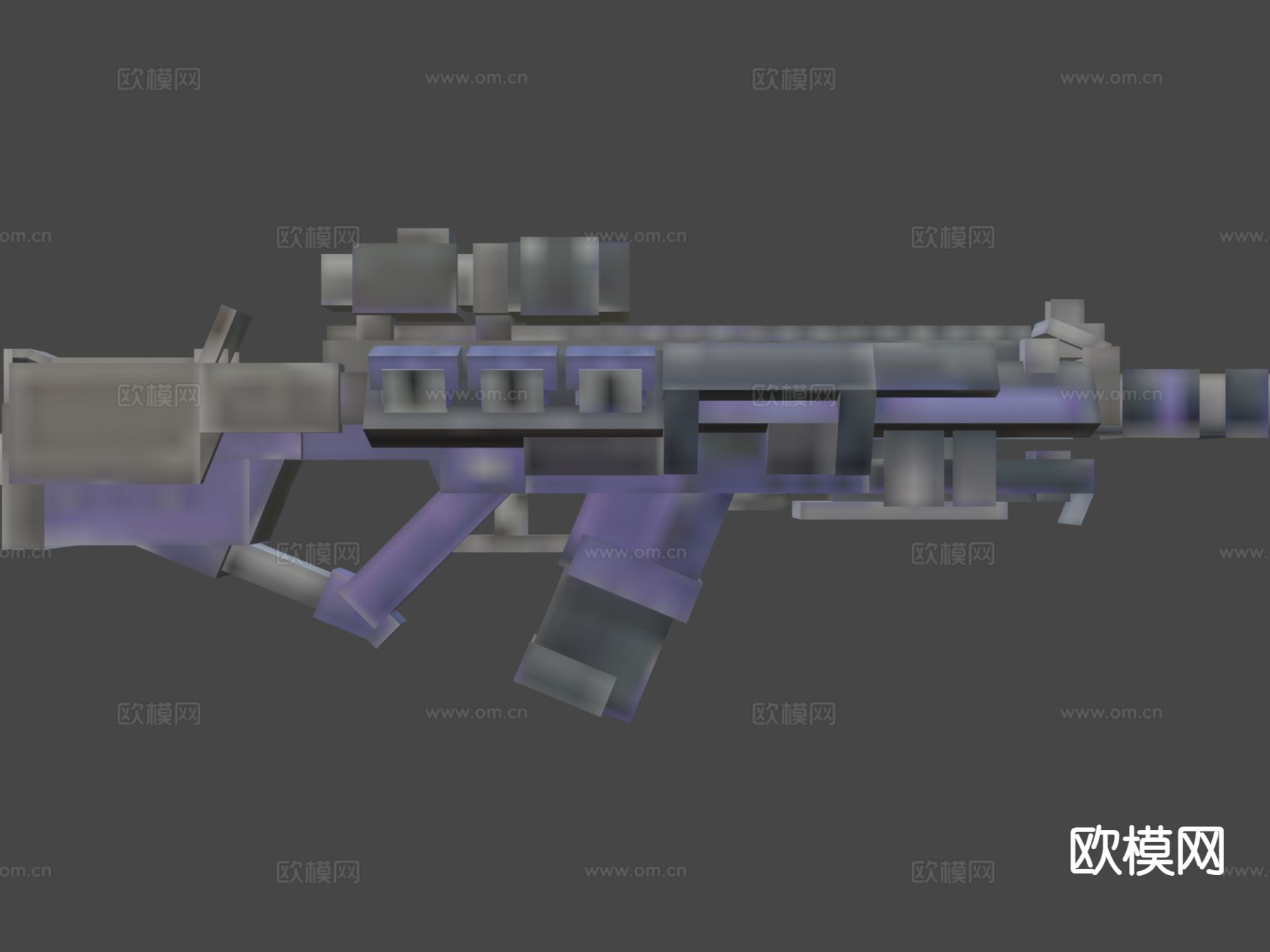 束能步枪su模型下载（渲染图5）