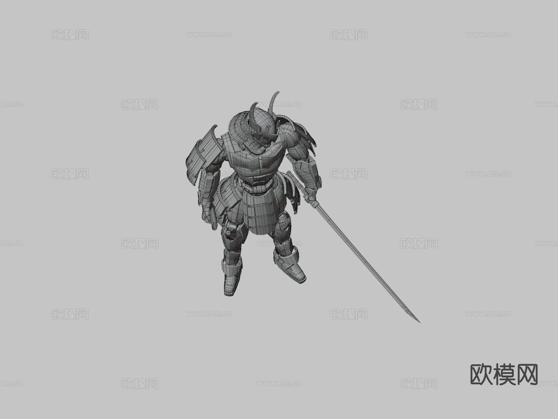 武士机器人su模型下载（渲染图3）