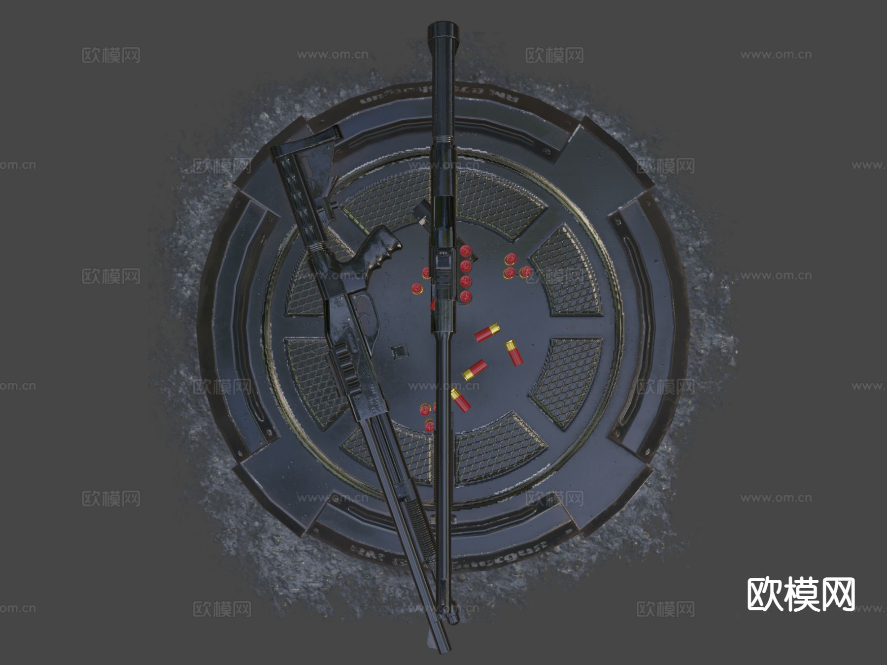 霰弹枪su模型下载（渲染图7）