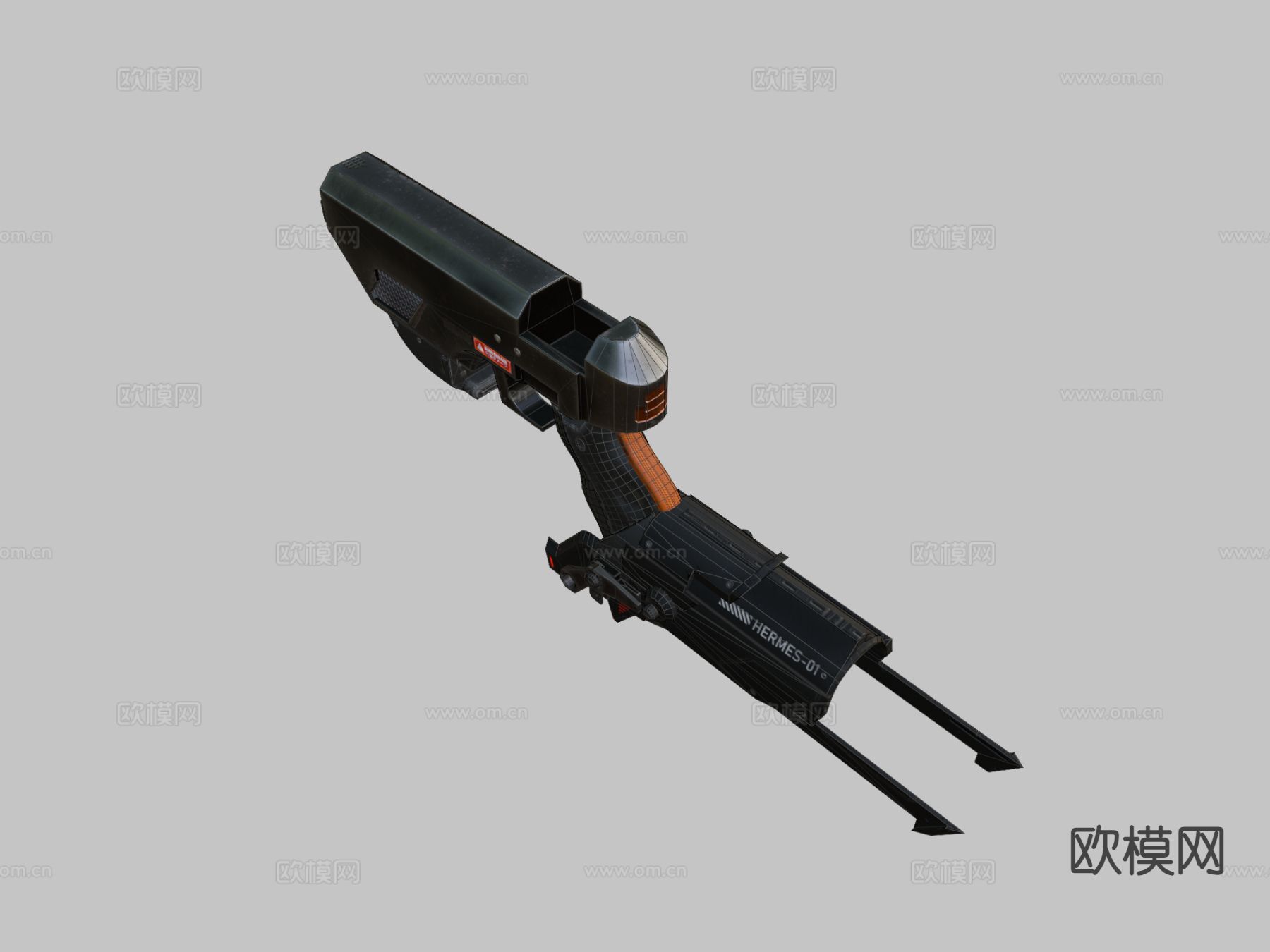 激光武器手枪su模型下载（渲染图1）