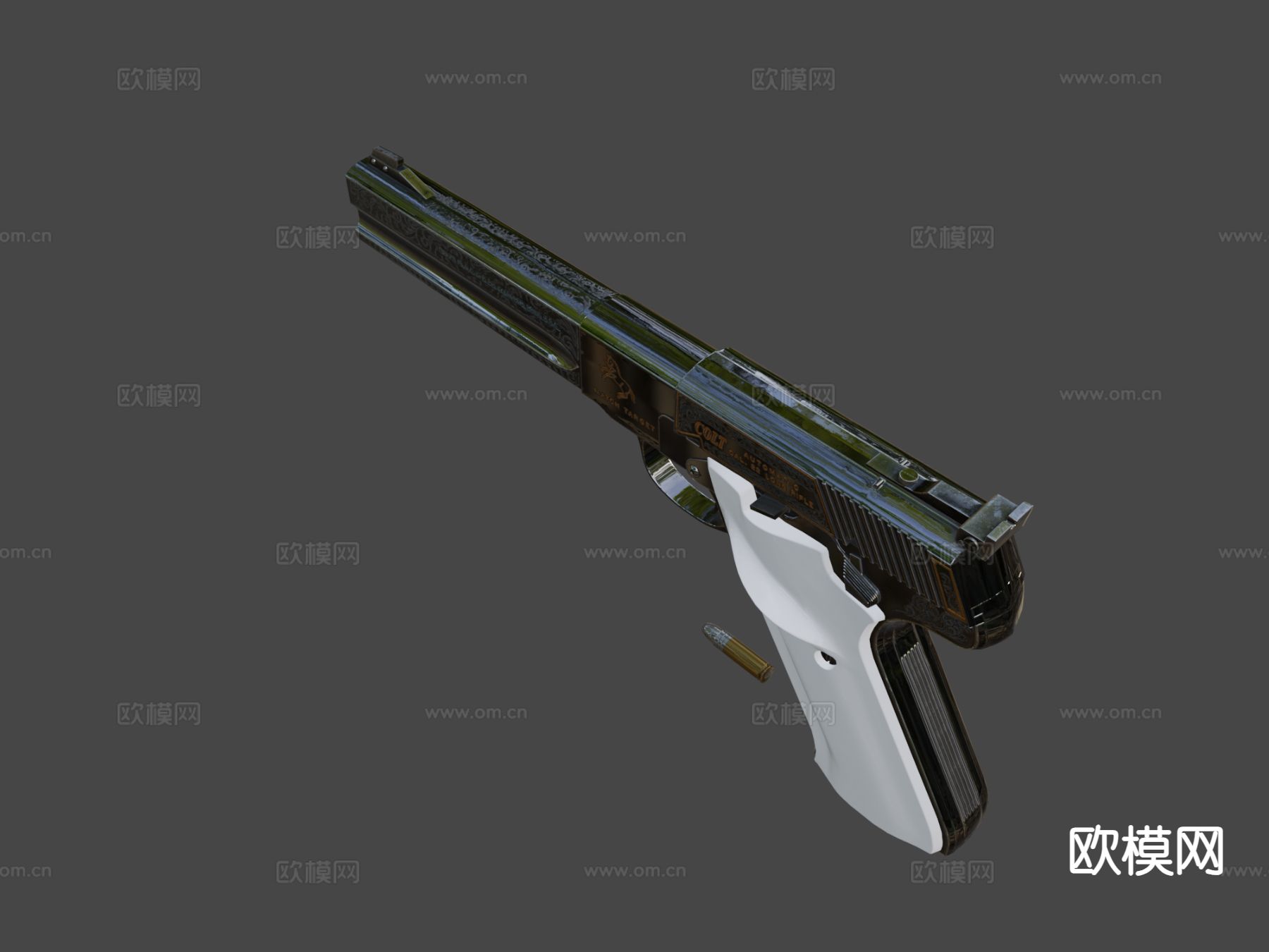 手枪su模型下载（渲染图6）