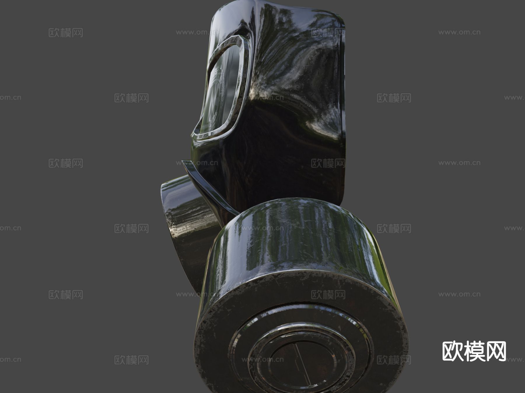 防毒面具su模型下载（渲染图2）