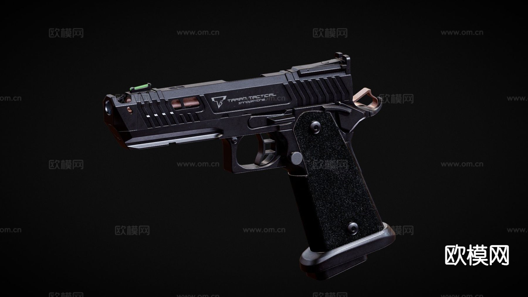 毒蛇手枪su模型下载（渲染图2）