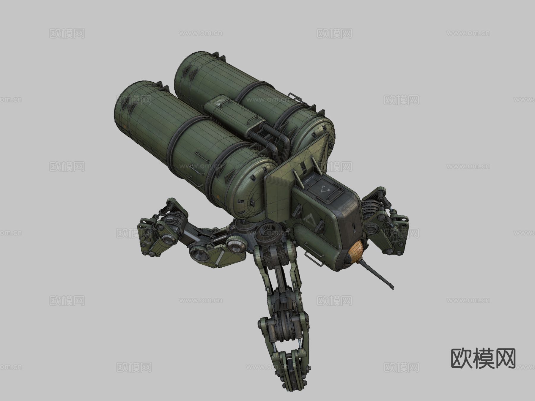 火焰喷射机甲su模型下载（渲染图1）