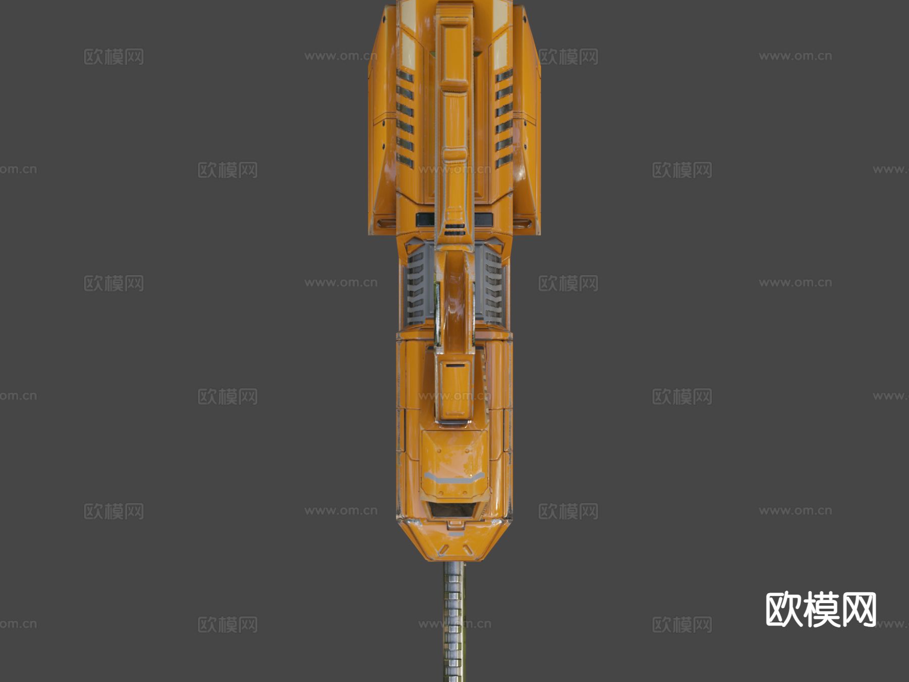 半自动科幻枪su模型下载（渲染图5）