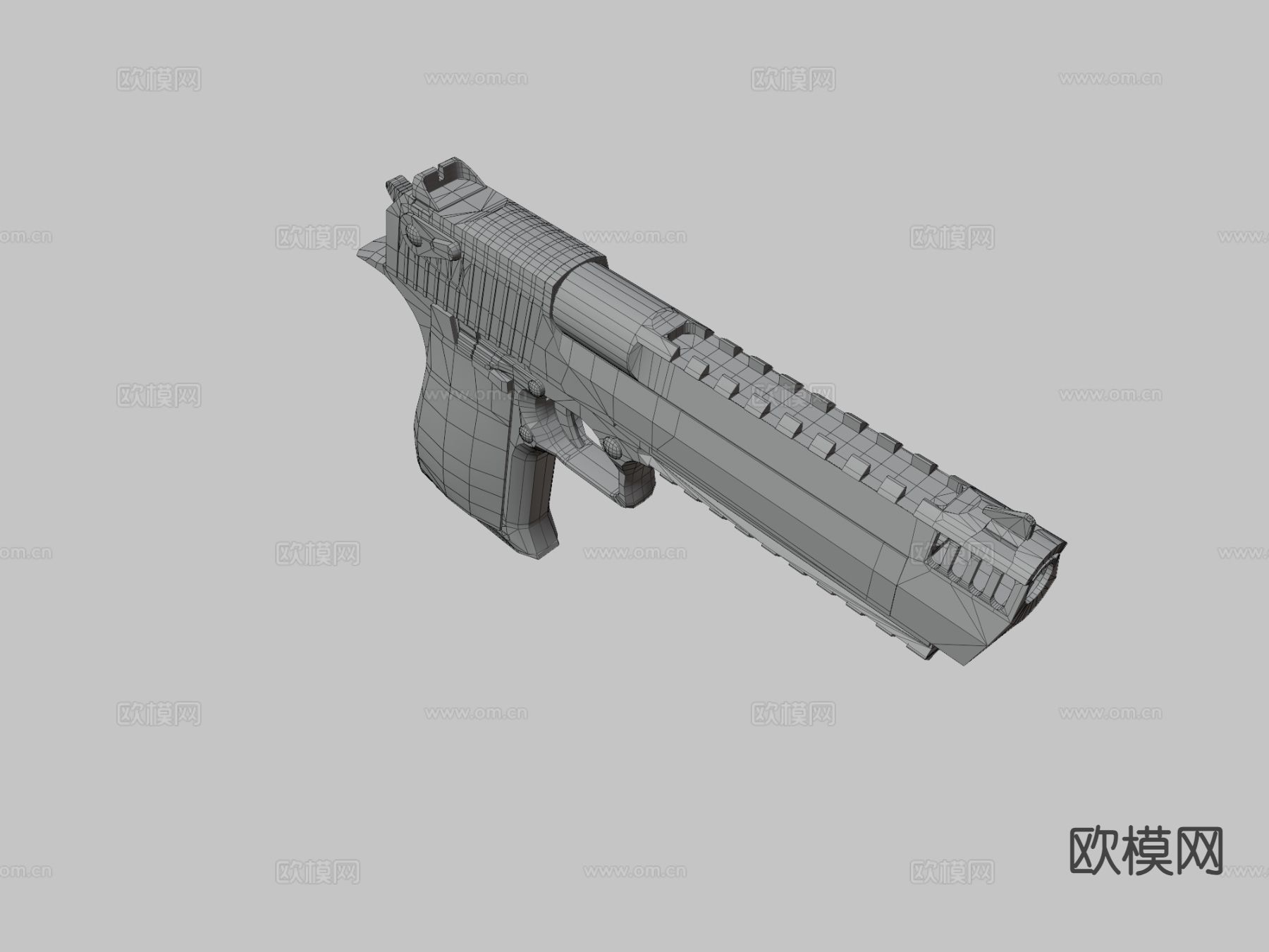 沙漠之鹰手枪su模型下载（渲染图1）