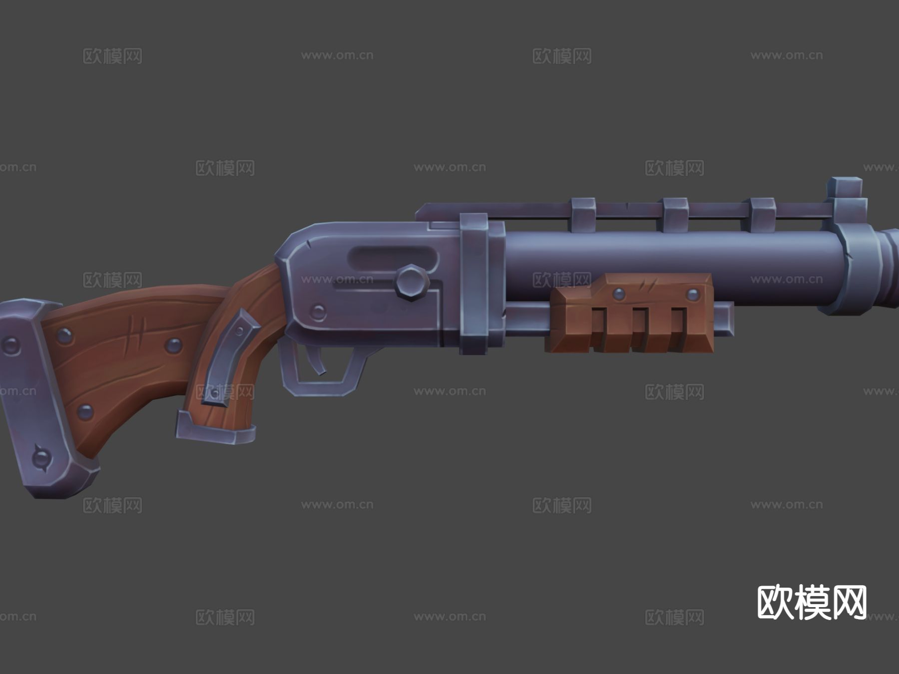 卡通式霰弹枪su模型下载（渲染图5）