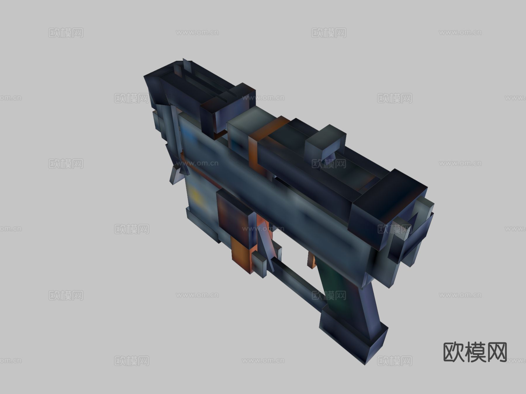紧凑型冲锋枪su模型下载（渲染图1）