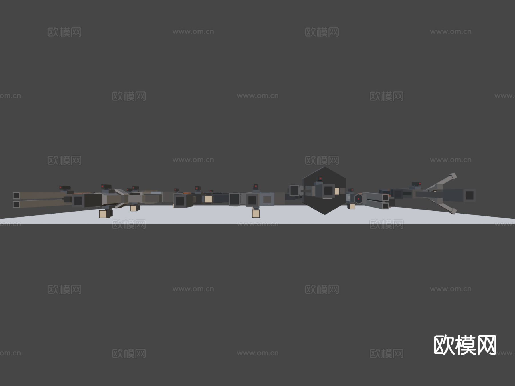 各种枪支包su模型下载（渲染图4）