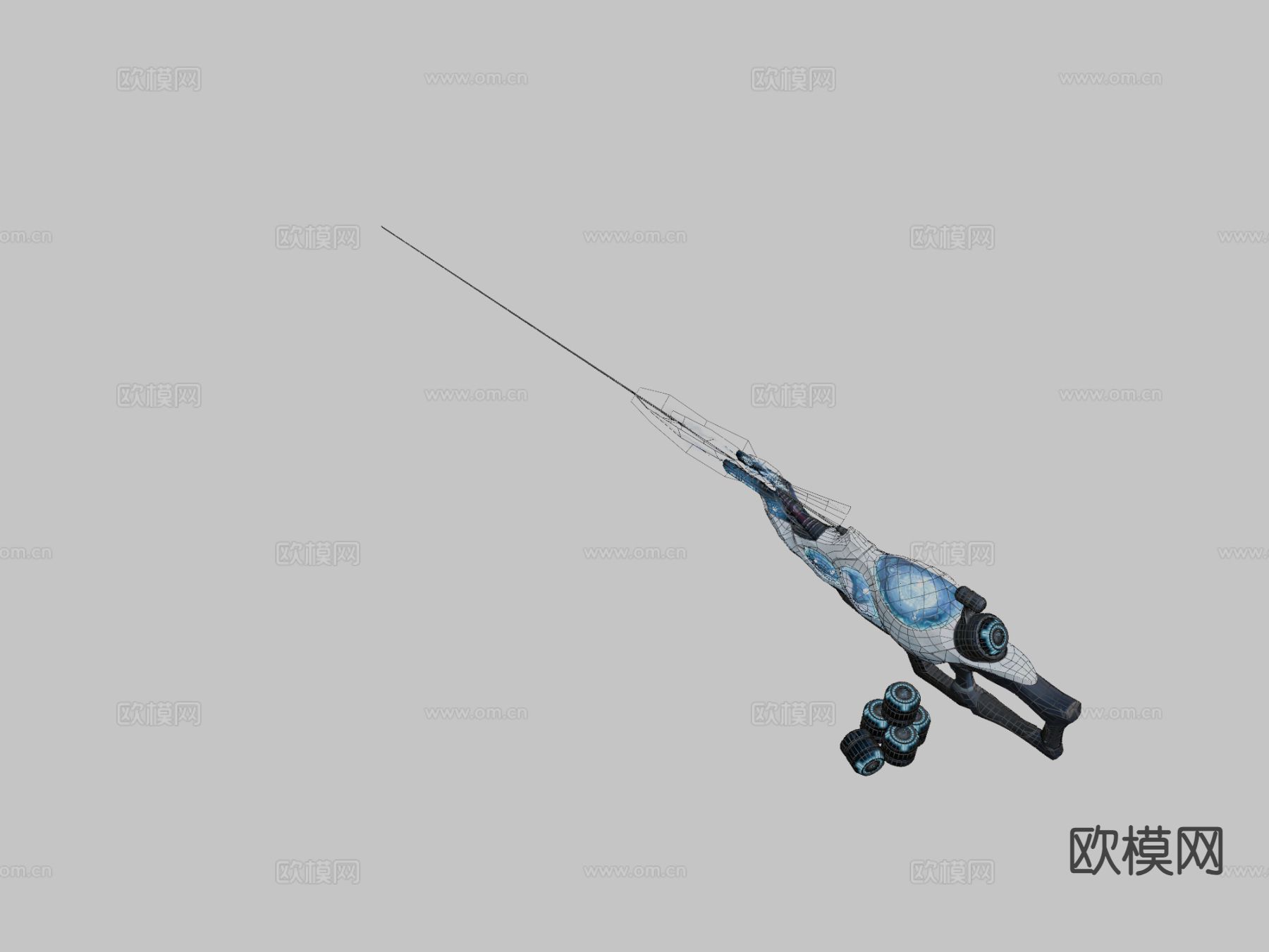 等离子步枪su模型下载（渲染图3）