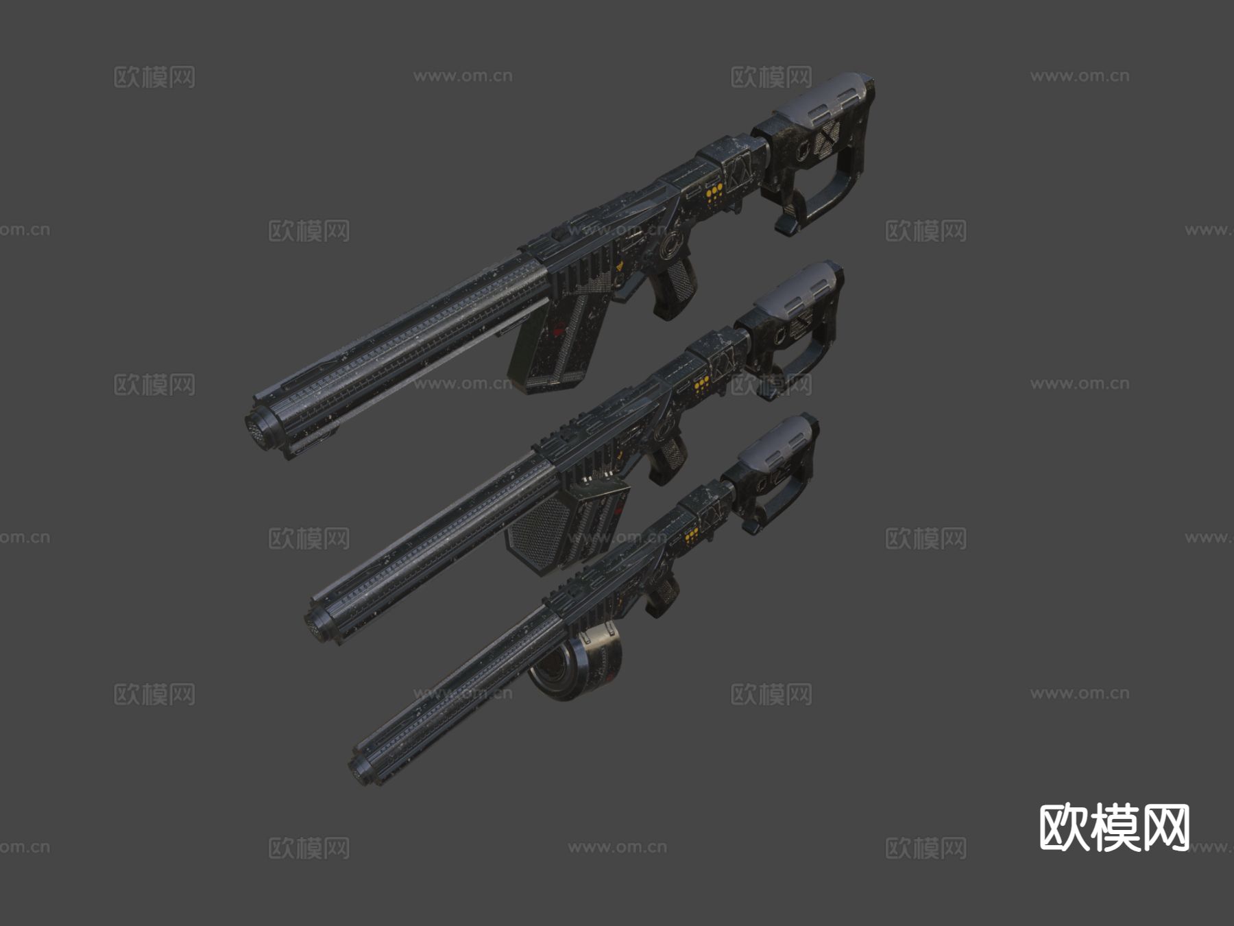 星球大战DX-18枪su模型下载（渲染图5）