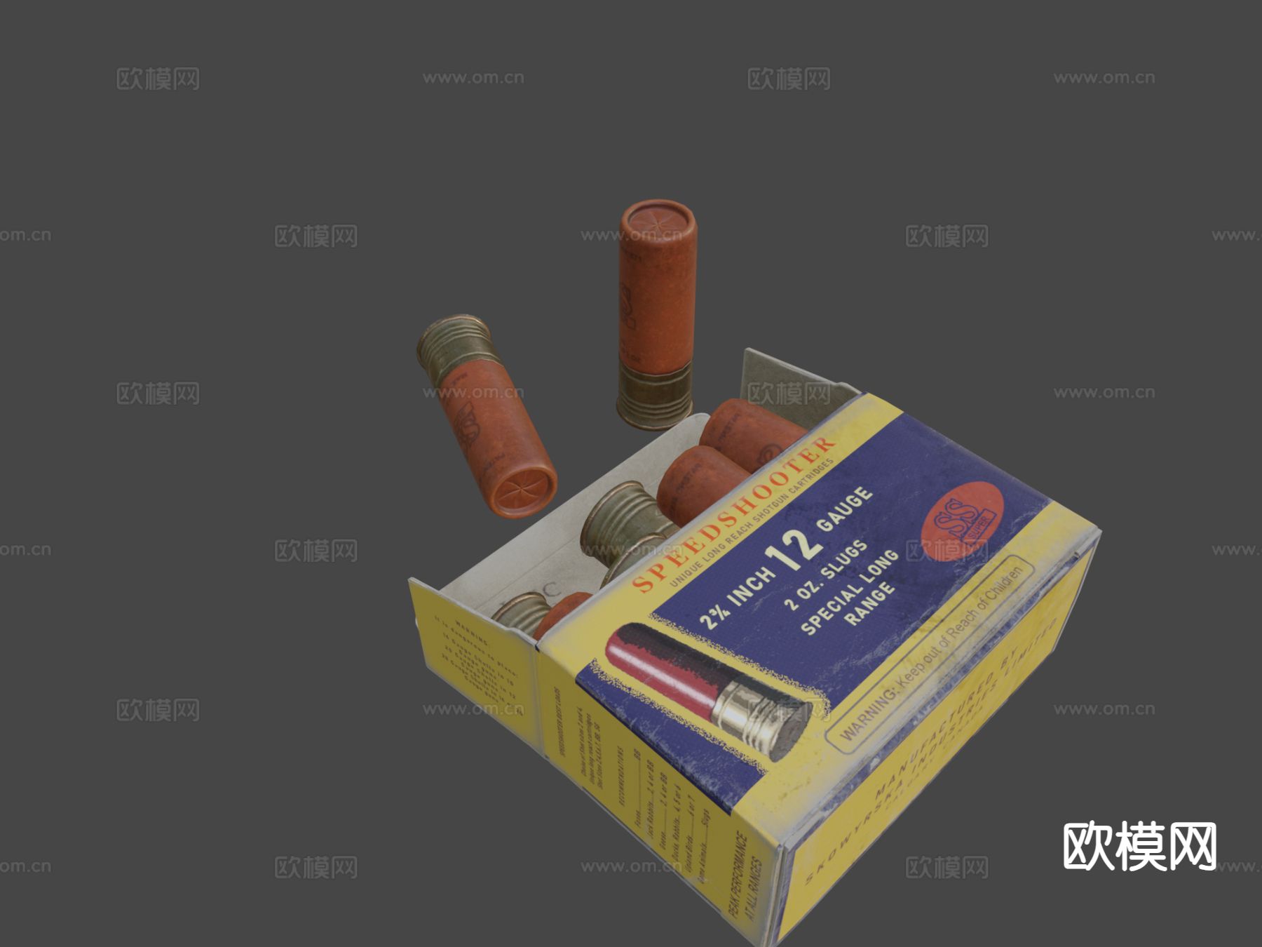 猎枪弹壳su模型下载（渲染图3）