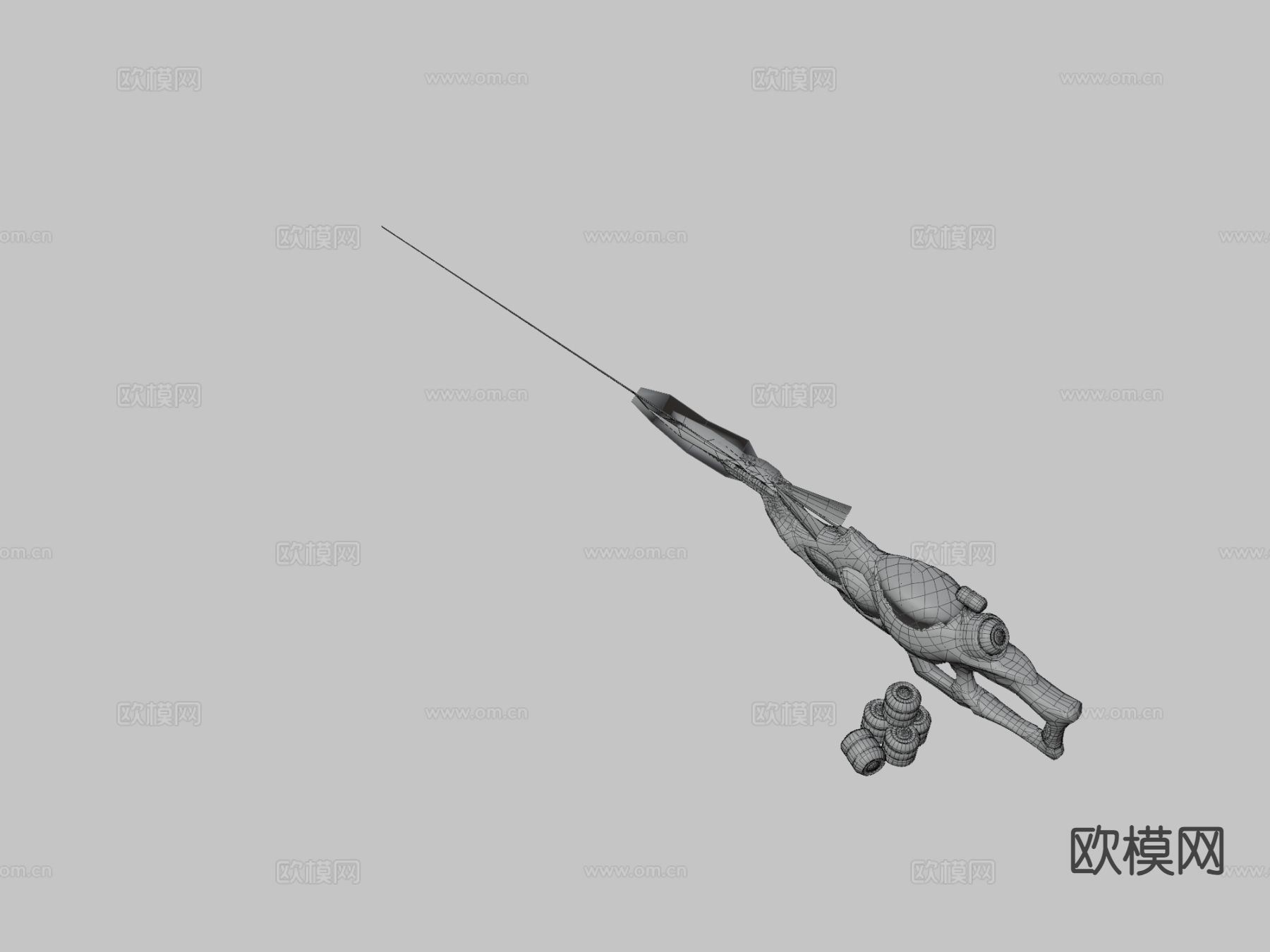 等离子步枪su模型下载（渲染图1）