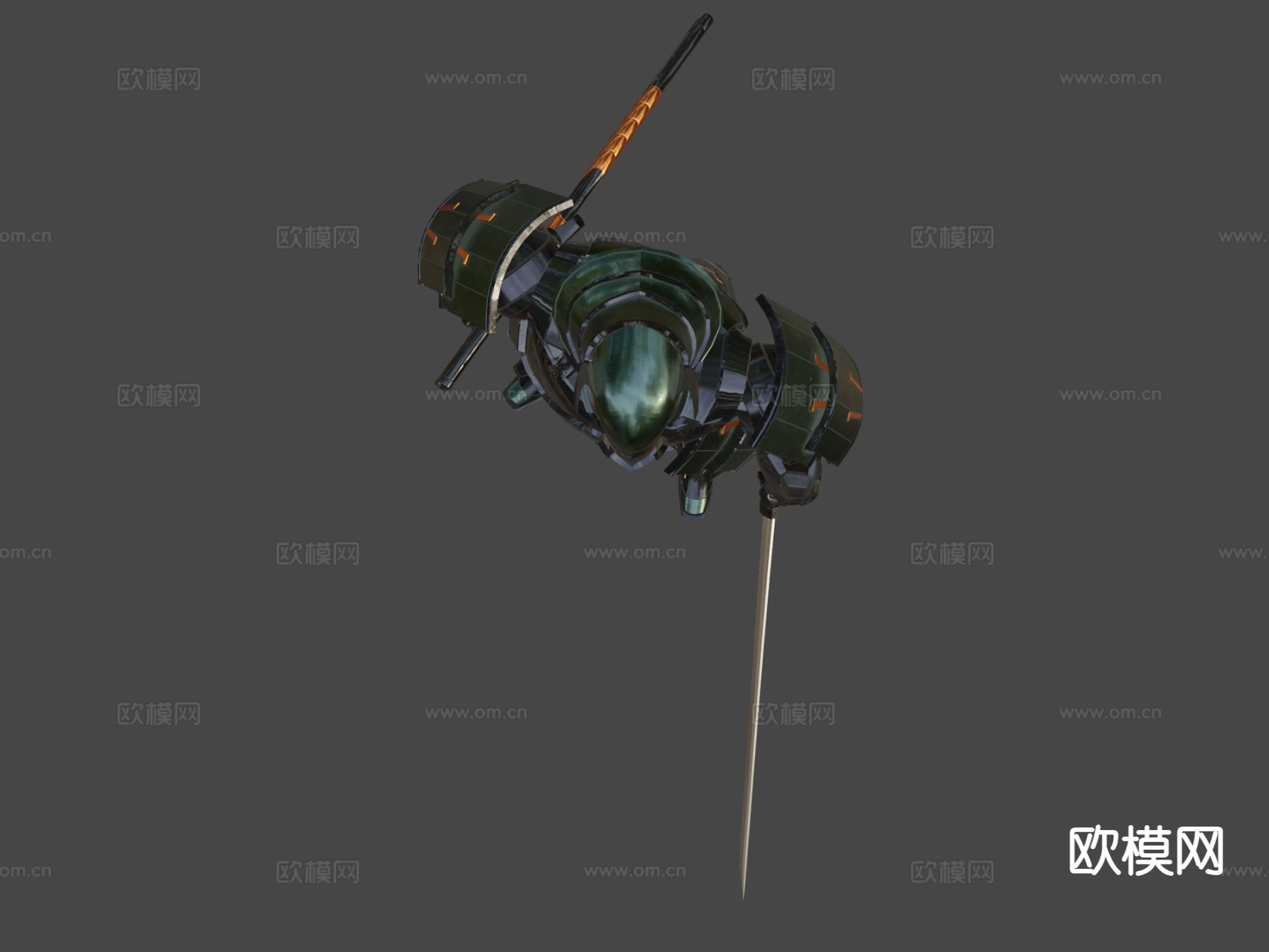 武士机器人su模型下载（渲染图7）