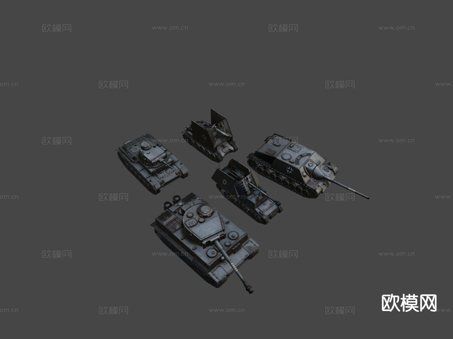 德国坦克su模型下载（渲染图4）
