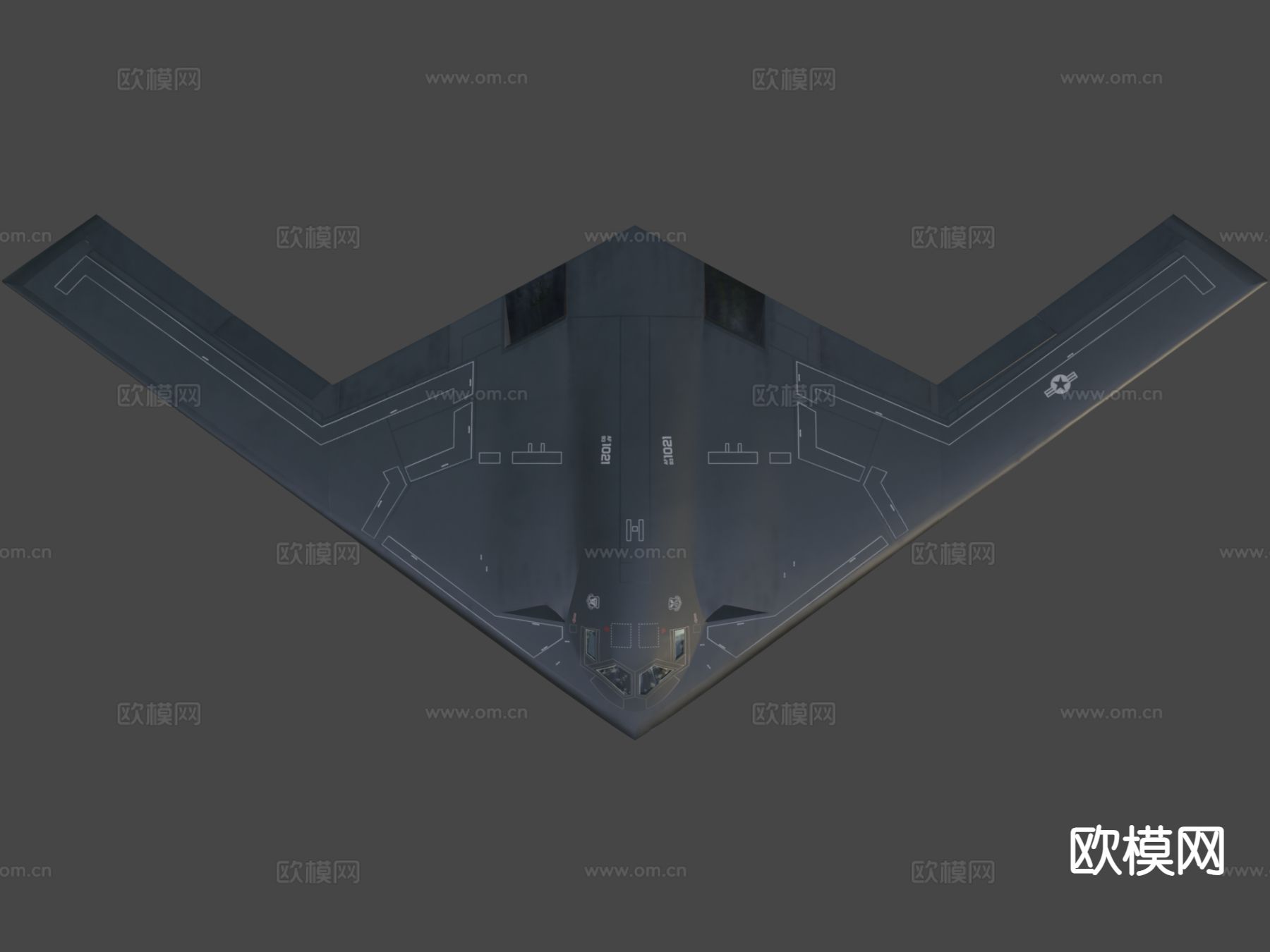 突袭者轰炸机su模型下载（渲染图6）