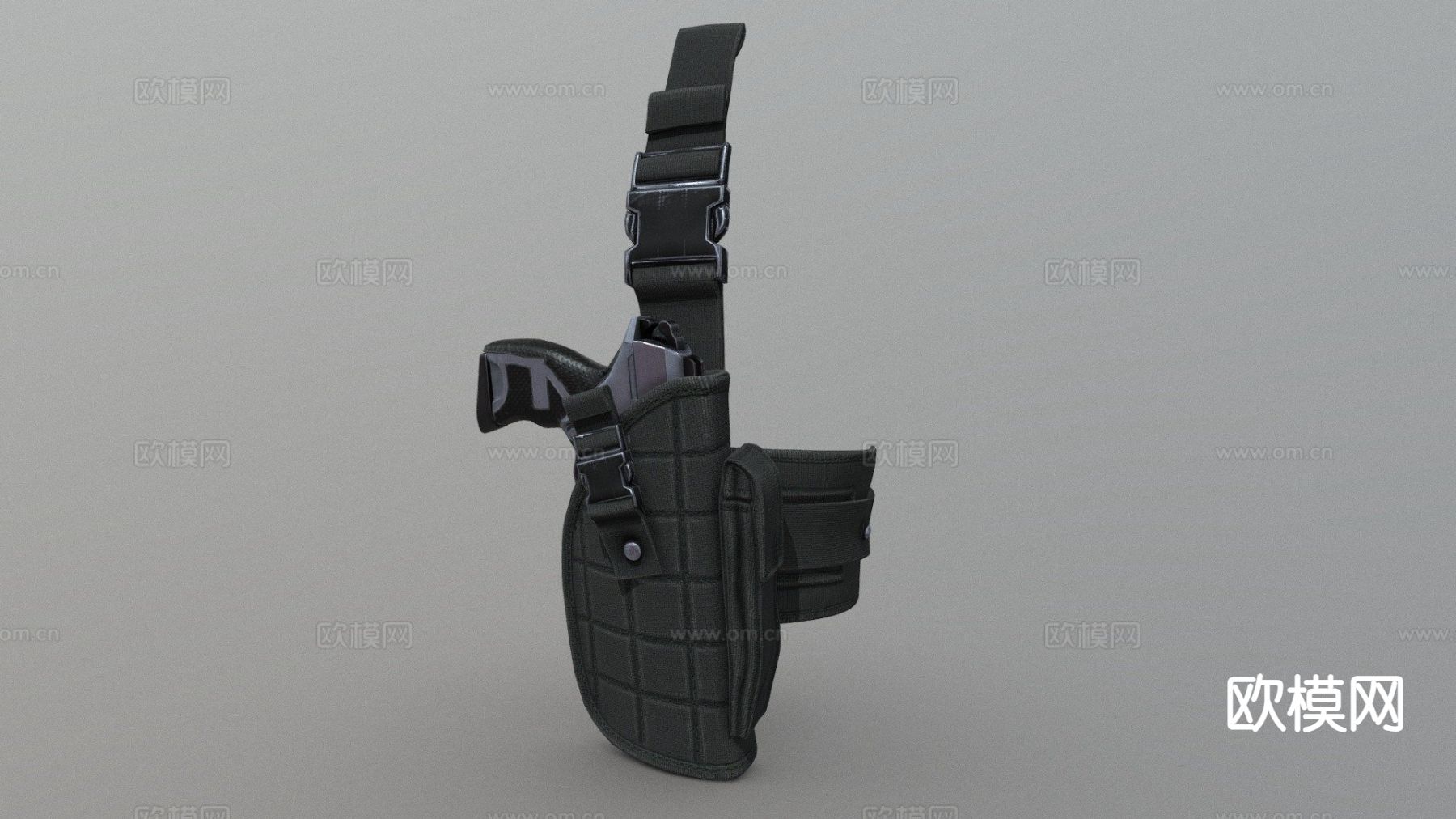 大腿枪套su模型下载（渲染图2）